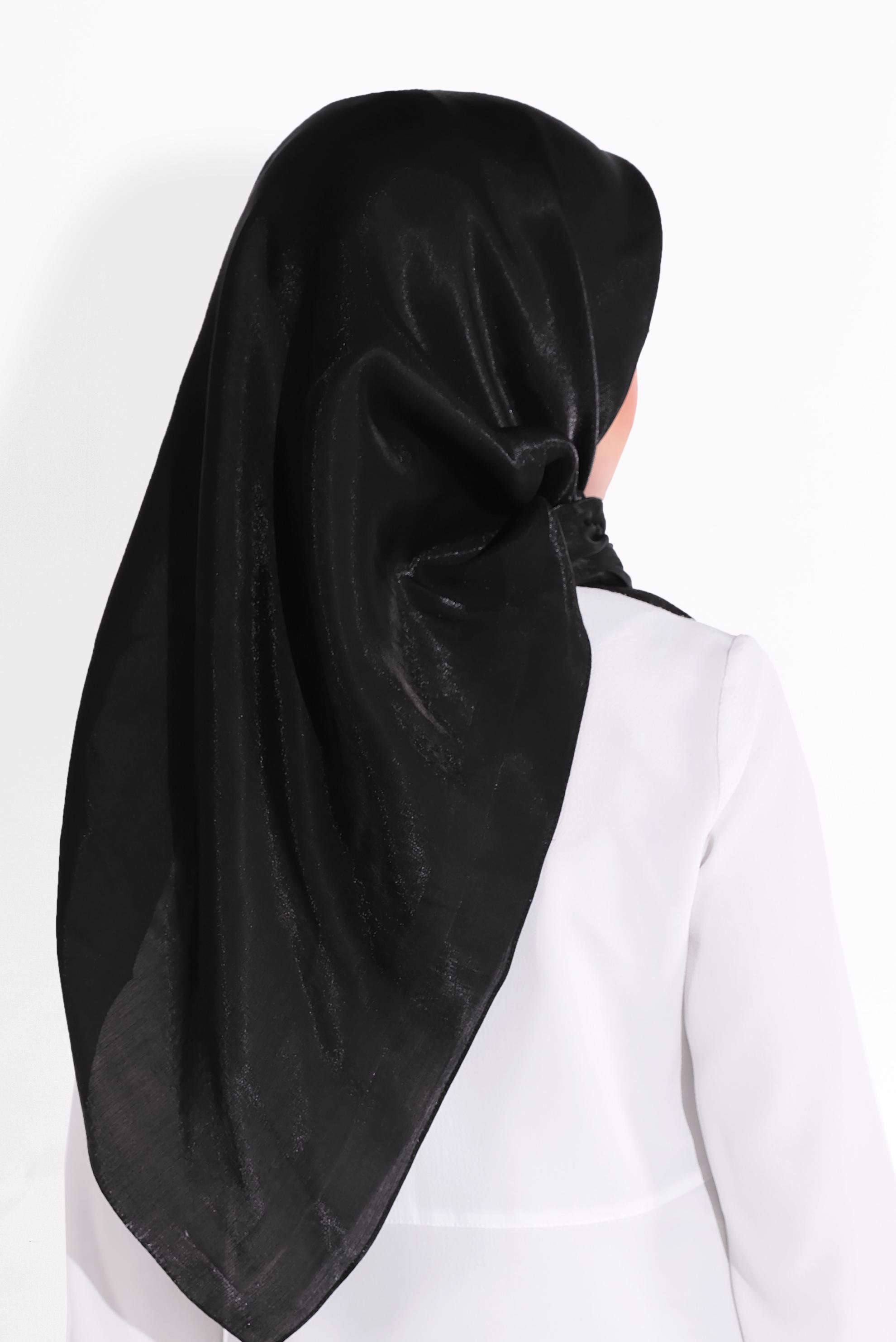 Tesettür giyim SİYAH 8038 ALVİNA TAŞLI EŞARP