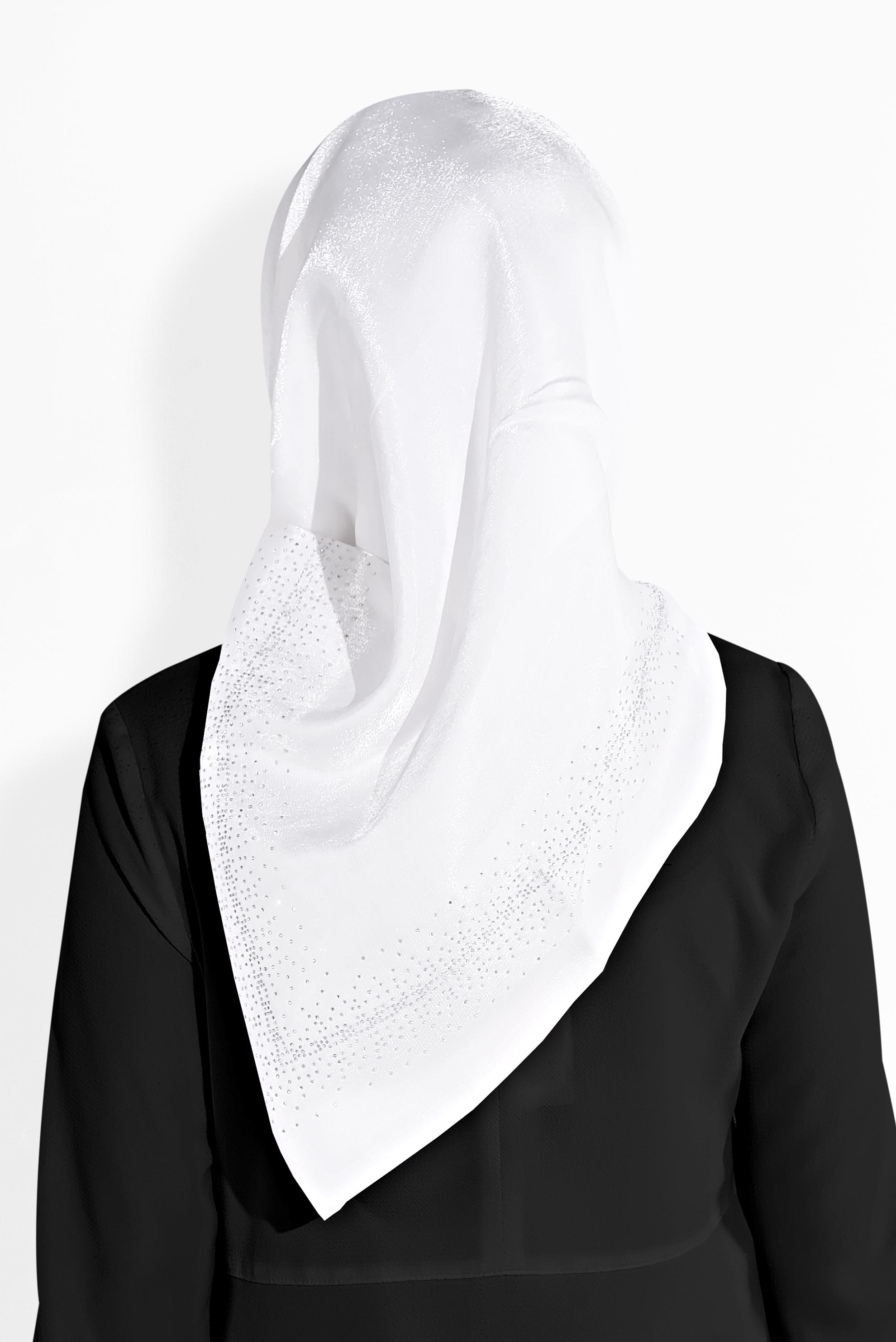 Tesettür giyim EKRU 8038 ALVİNA TAŞLI EŞARP