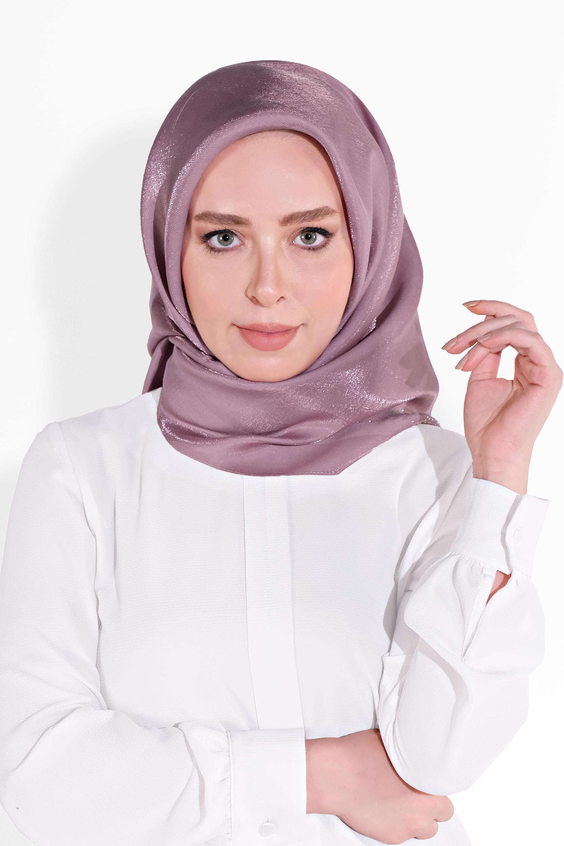 Tesettür giyim PUDRA 8038 ALVİNA TAŞLI EŞARP