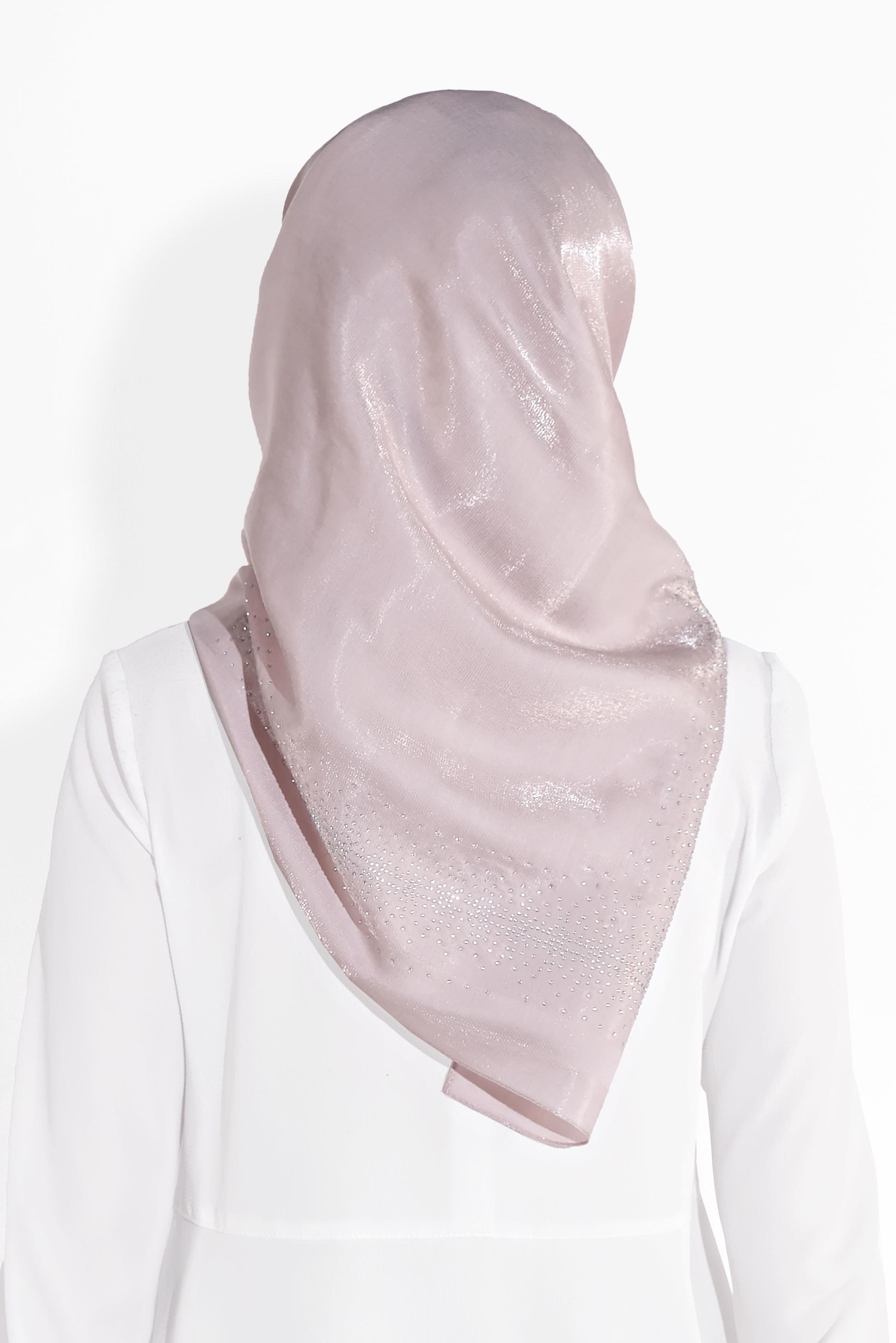 Tesettür giyim VİZON 8038 ALVİNA TAŞLI EŞARP