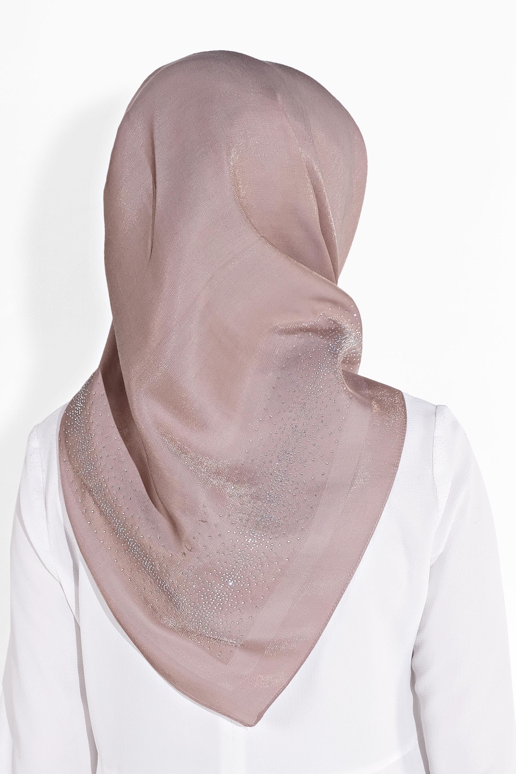 Tesettür giyim BEJ 8038 ALVİNA TAŞLI EŞARP