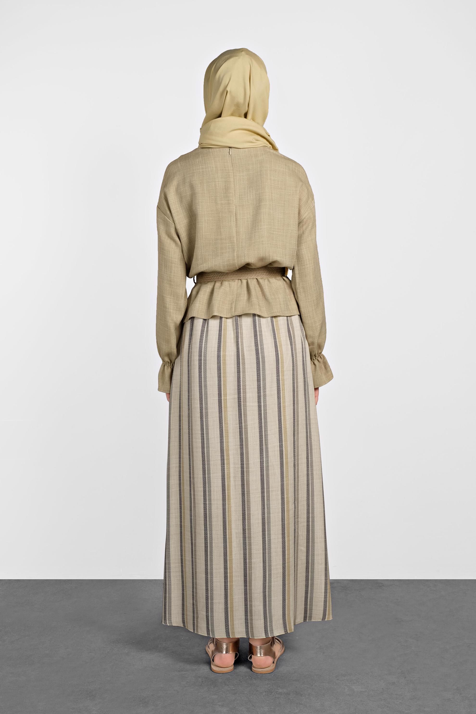 Hijab clothing GREY  SKIRTED SUIT 4344-1