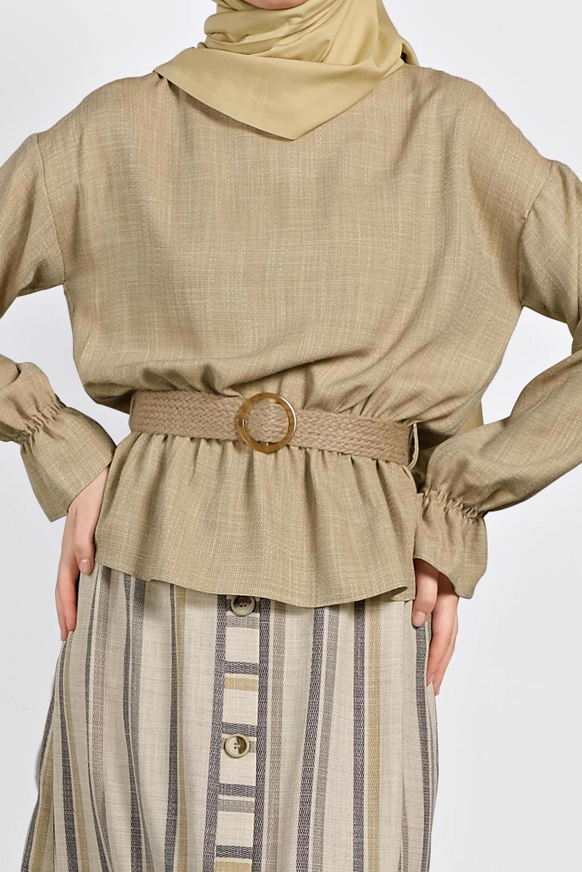 Hijab clothing GREY  SKIRTED SUIT 4344-1