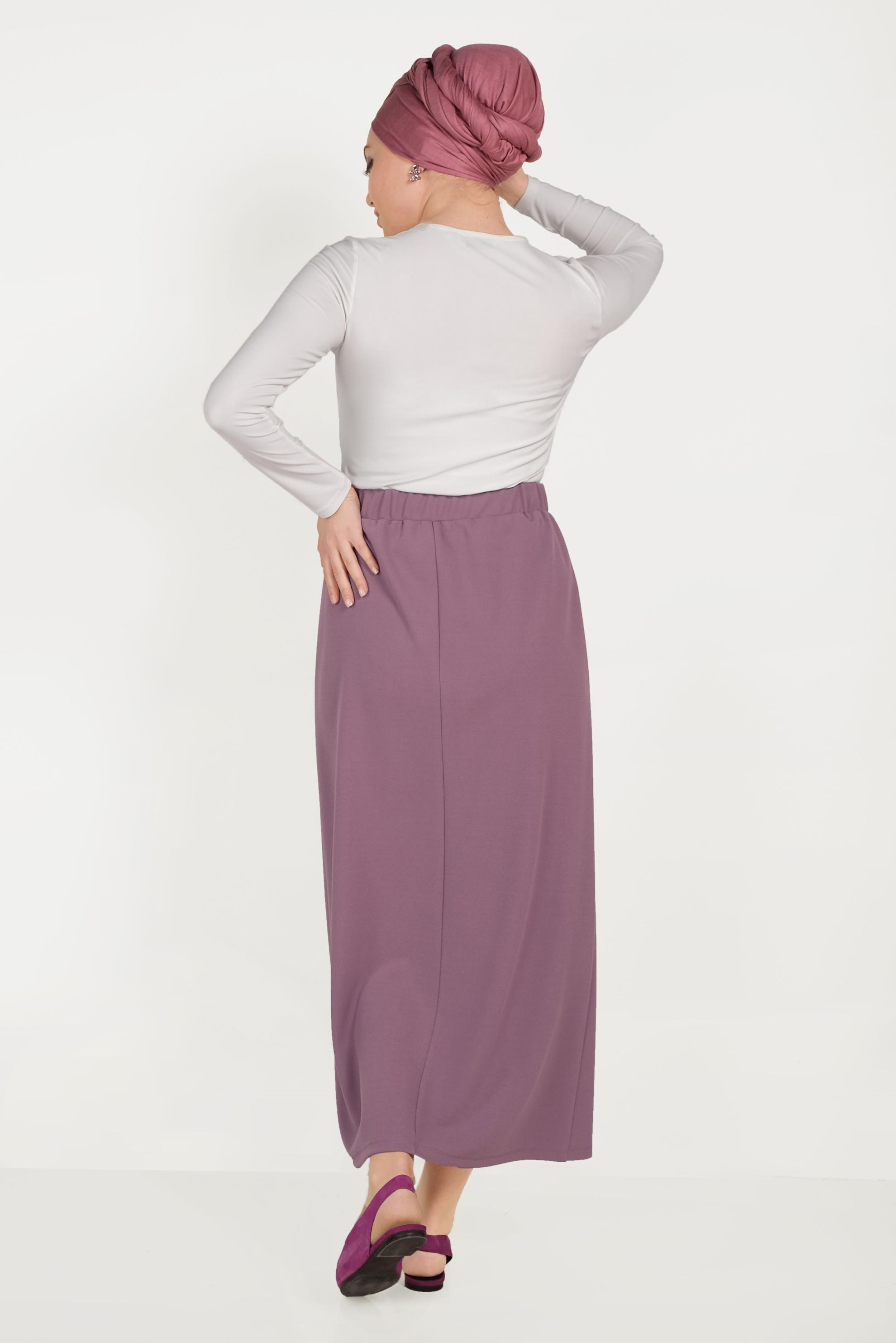 Hijab clothing PINK ELASTIC-WAIST SKIRT 60061 