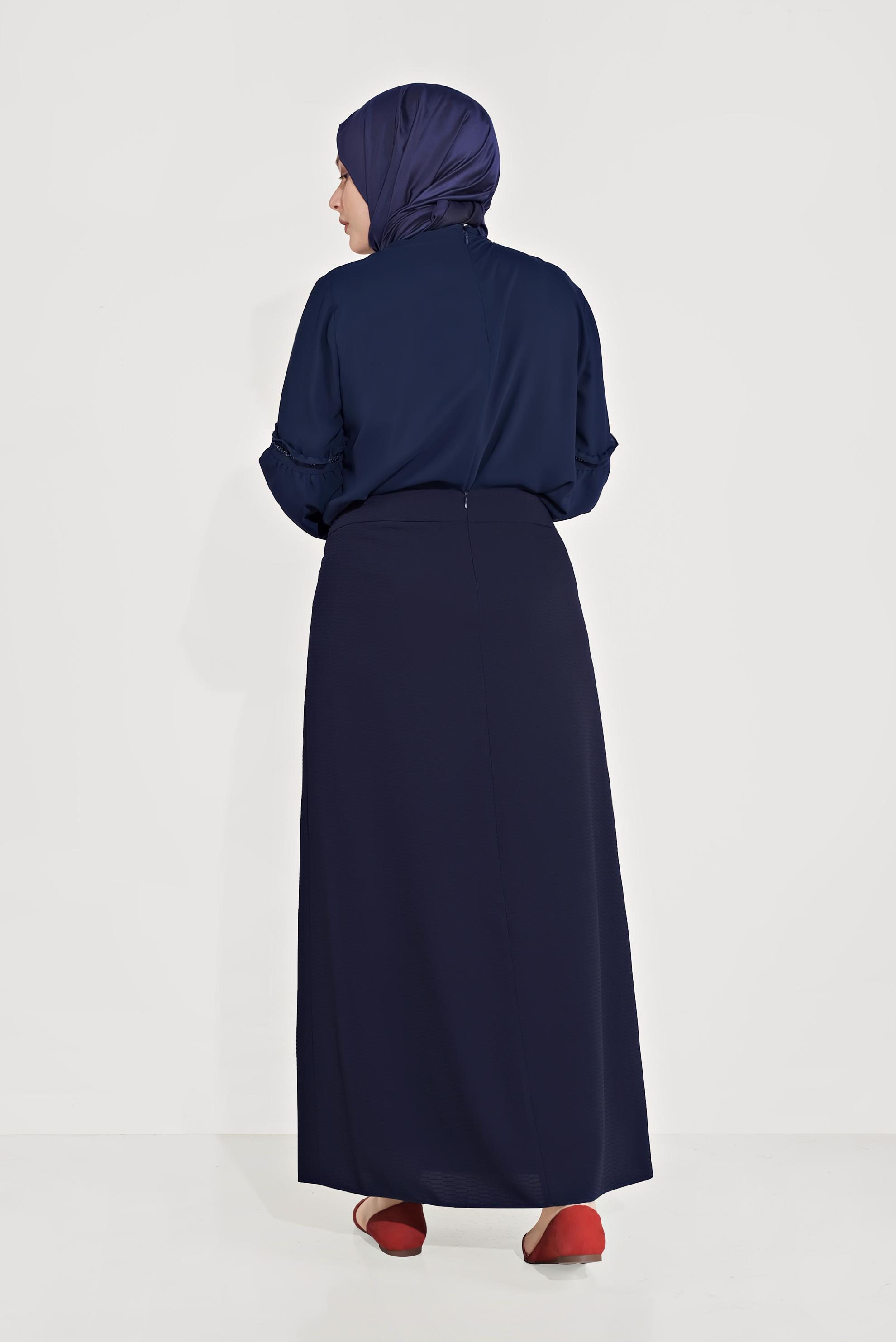Hijab clothing NAVY BLUE A-LINE SKIRT 60069 