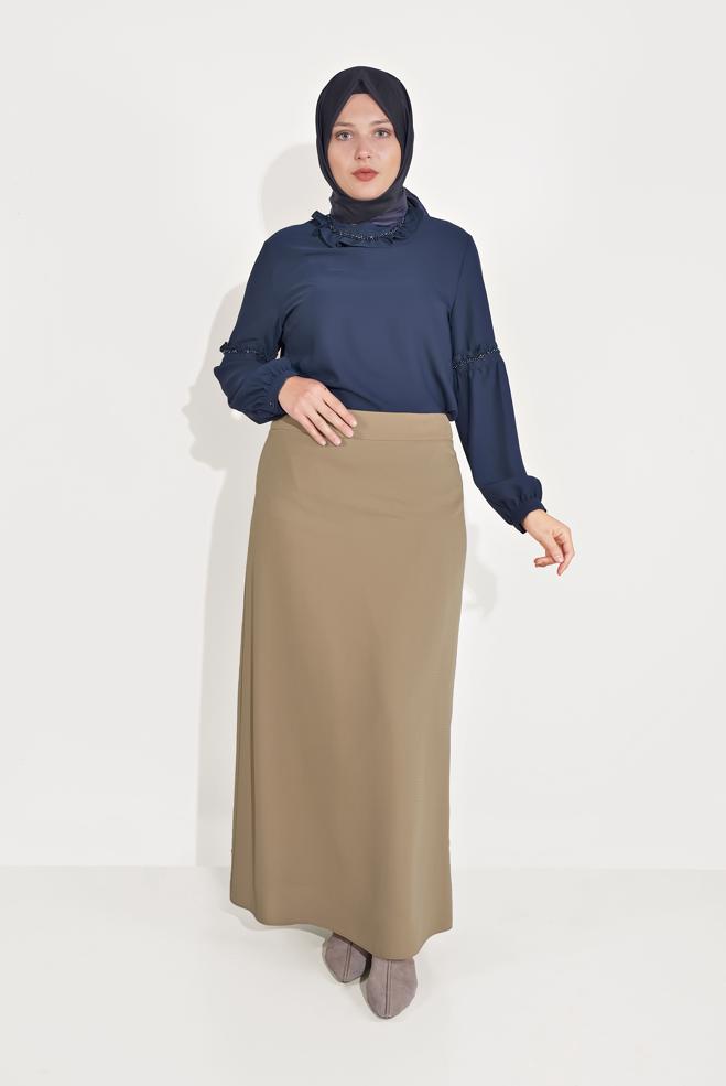 Tesettür giyim TABA A KESİM ETEK 60069 - ALVİNA