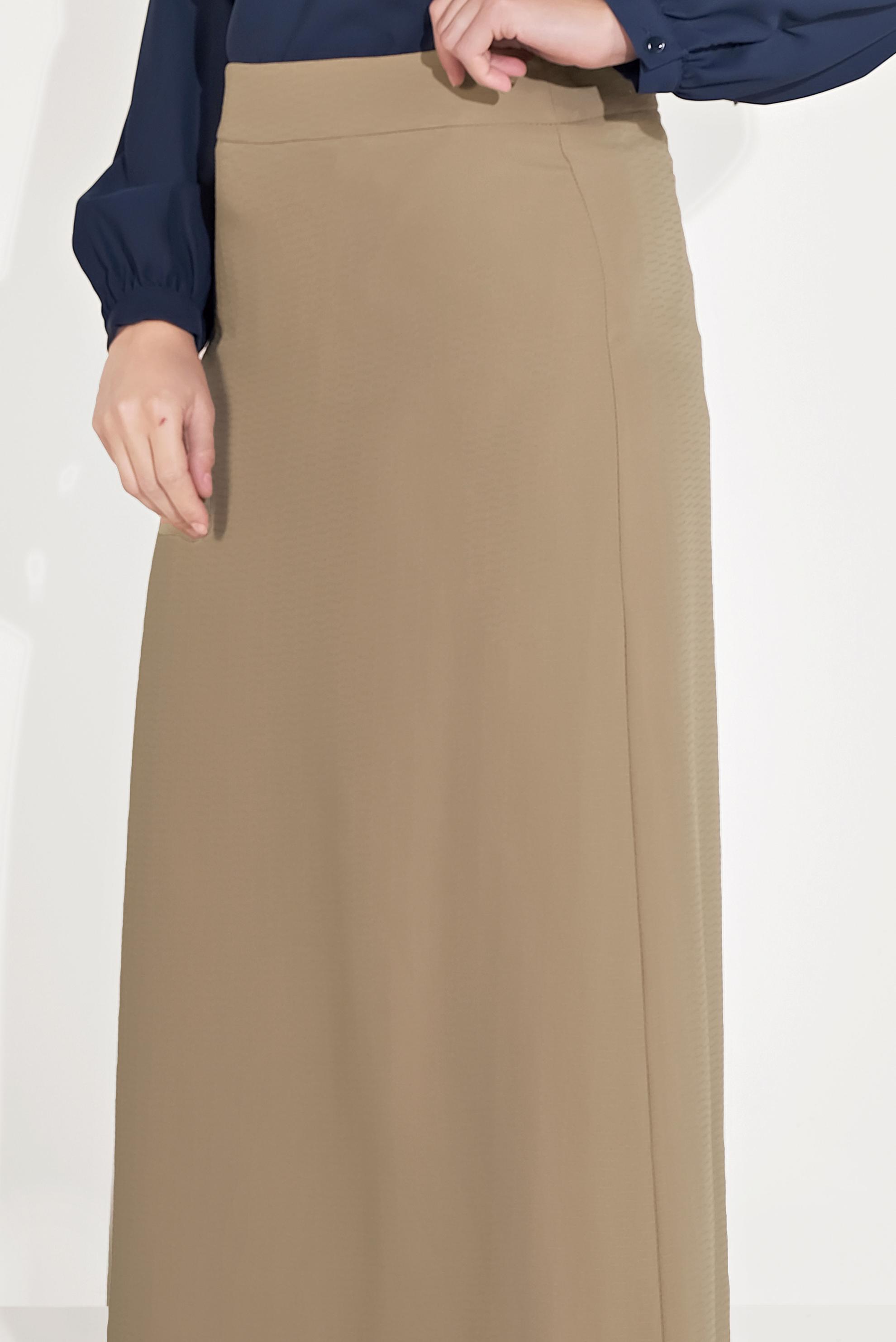 Tesettür giyim TABA A KESİM ETEK 60069