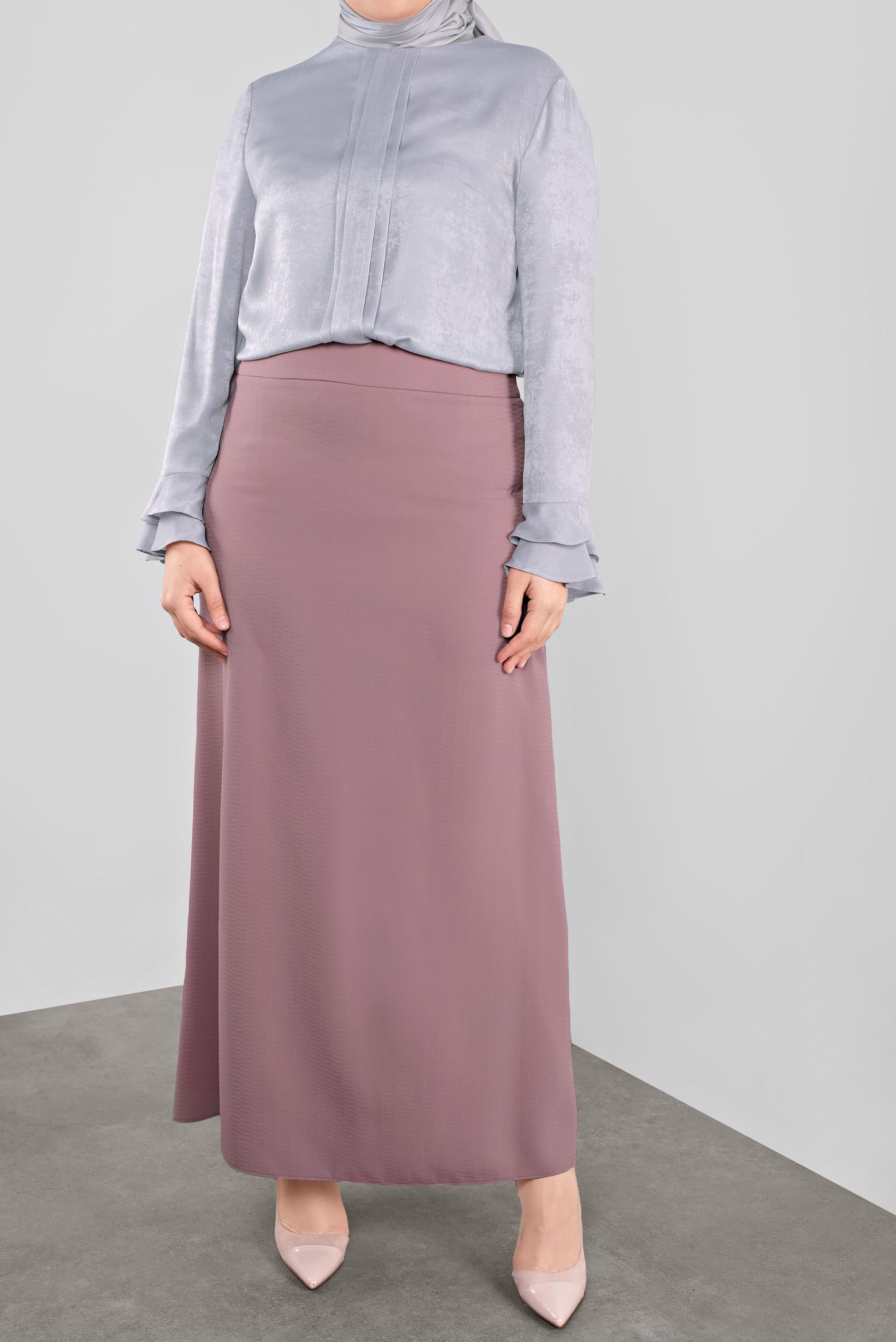 Tesettür giyim PUDRA A KESİM ETEK 60069