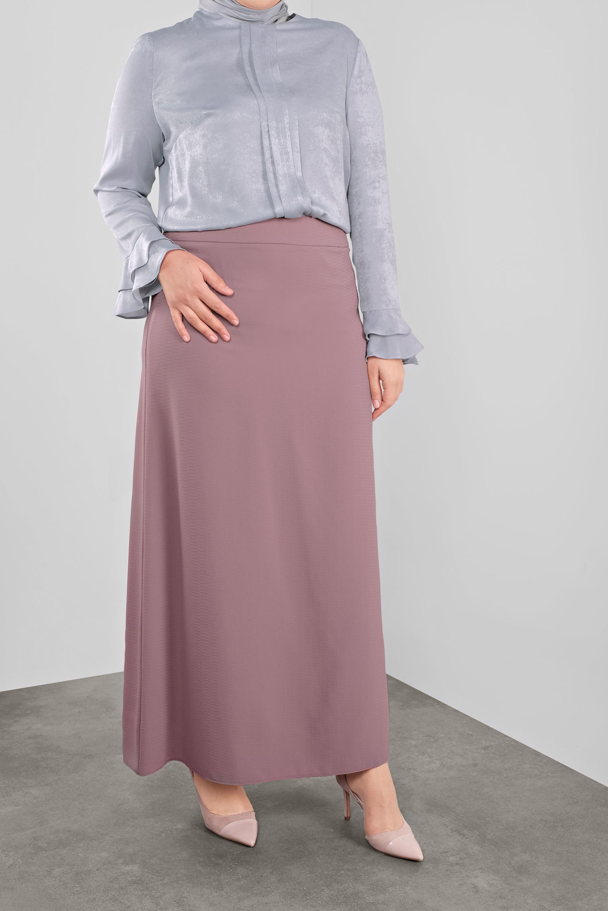 Tesettür giyim PUDRA A KESİM ETEK 60069