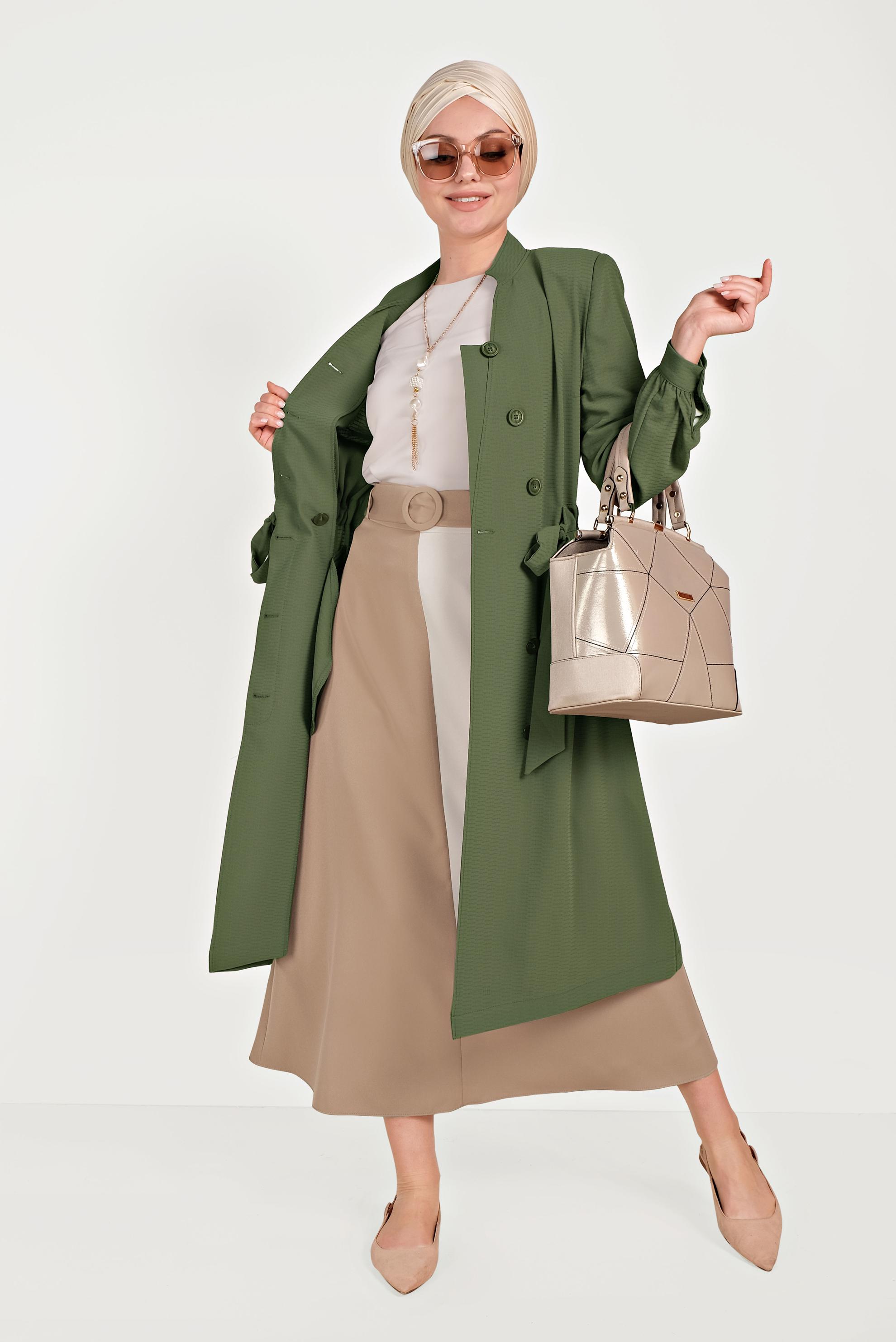 Hijab clothing BROWN 2-COLOR SKIRT 60072 