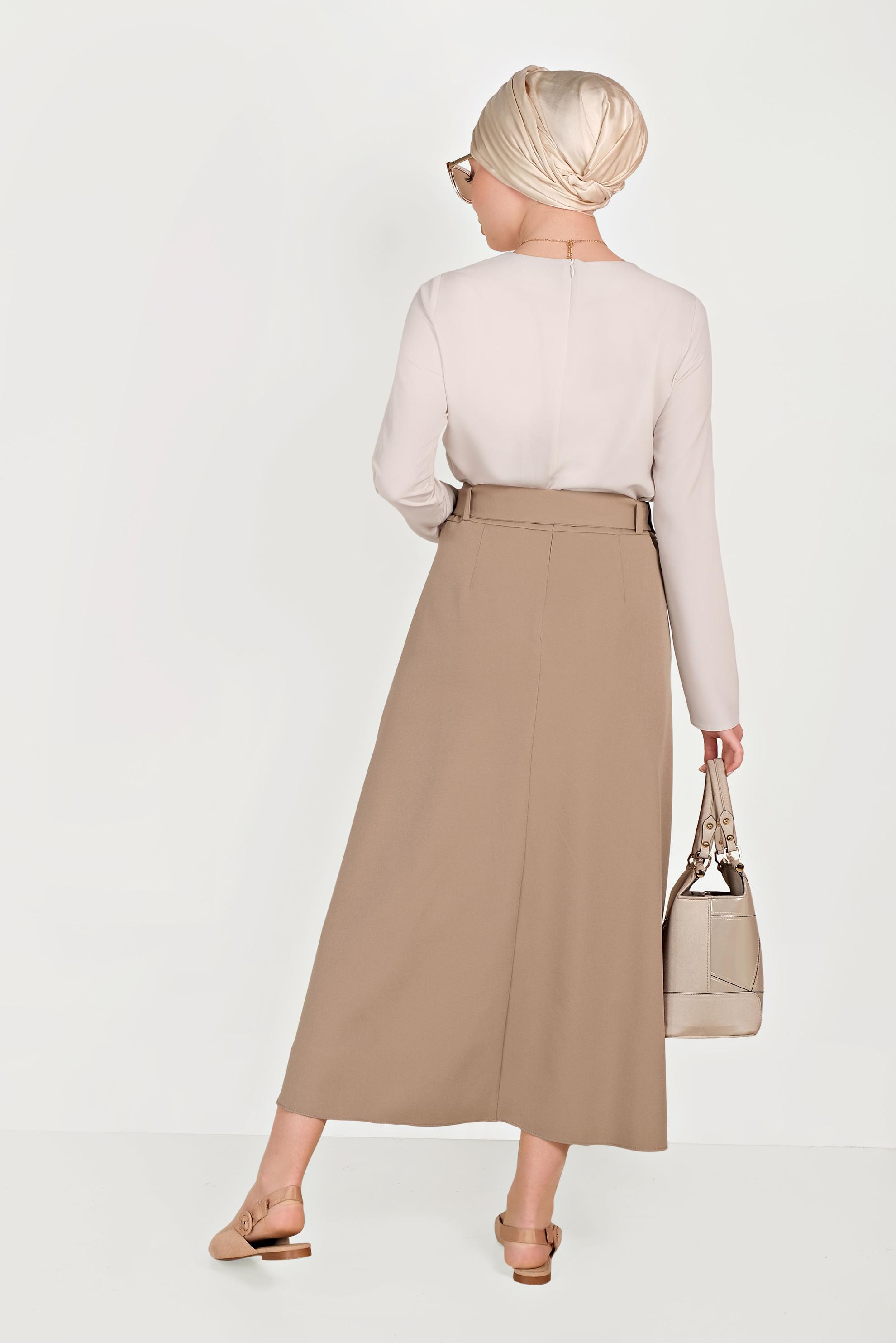 Hijab clothing BROWN 2-COLOR SKIRT 60072 