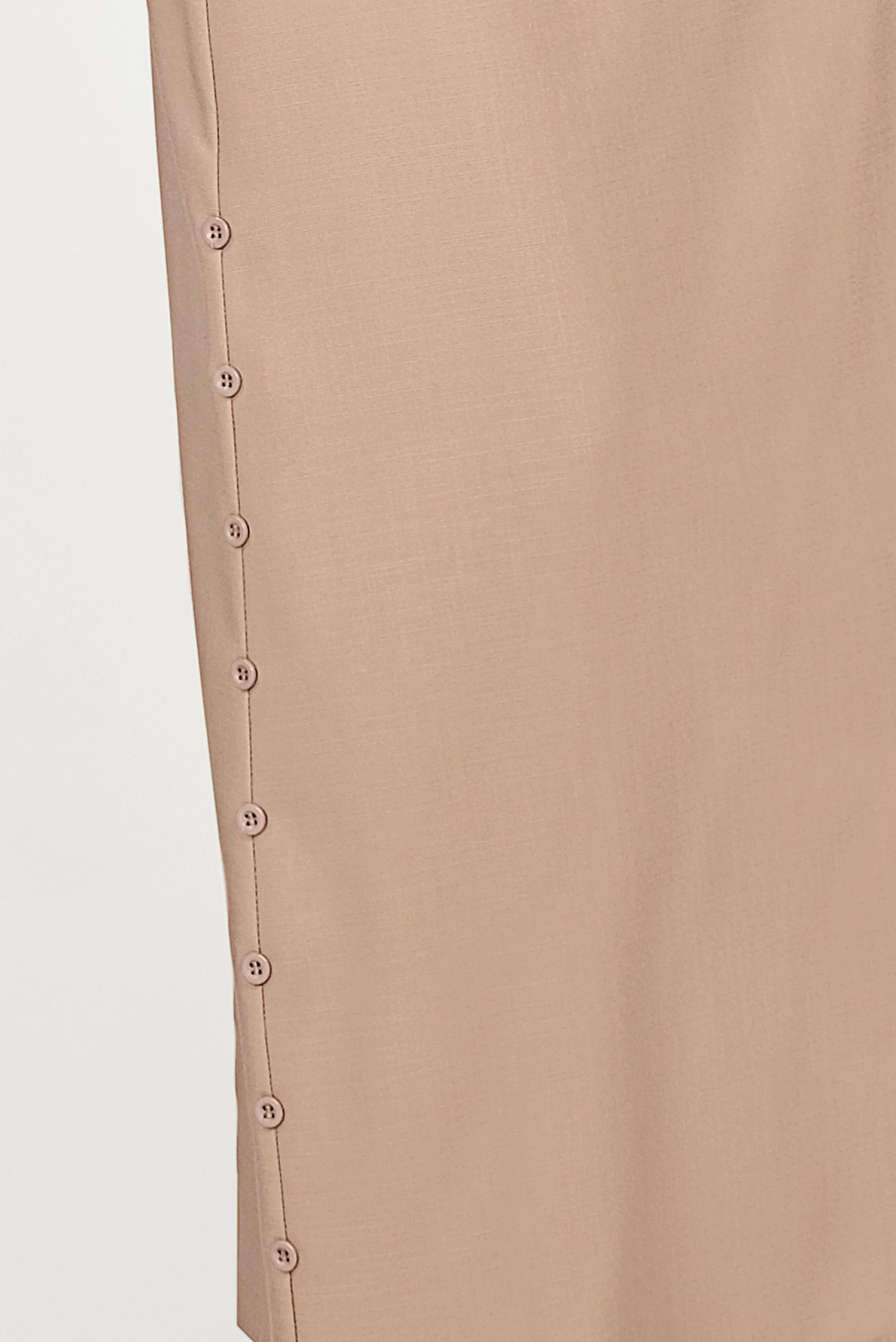 Hijab clothing BEIGE BUTTON DETAIL SKIRT 60074 