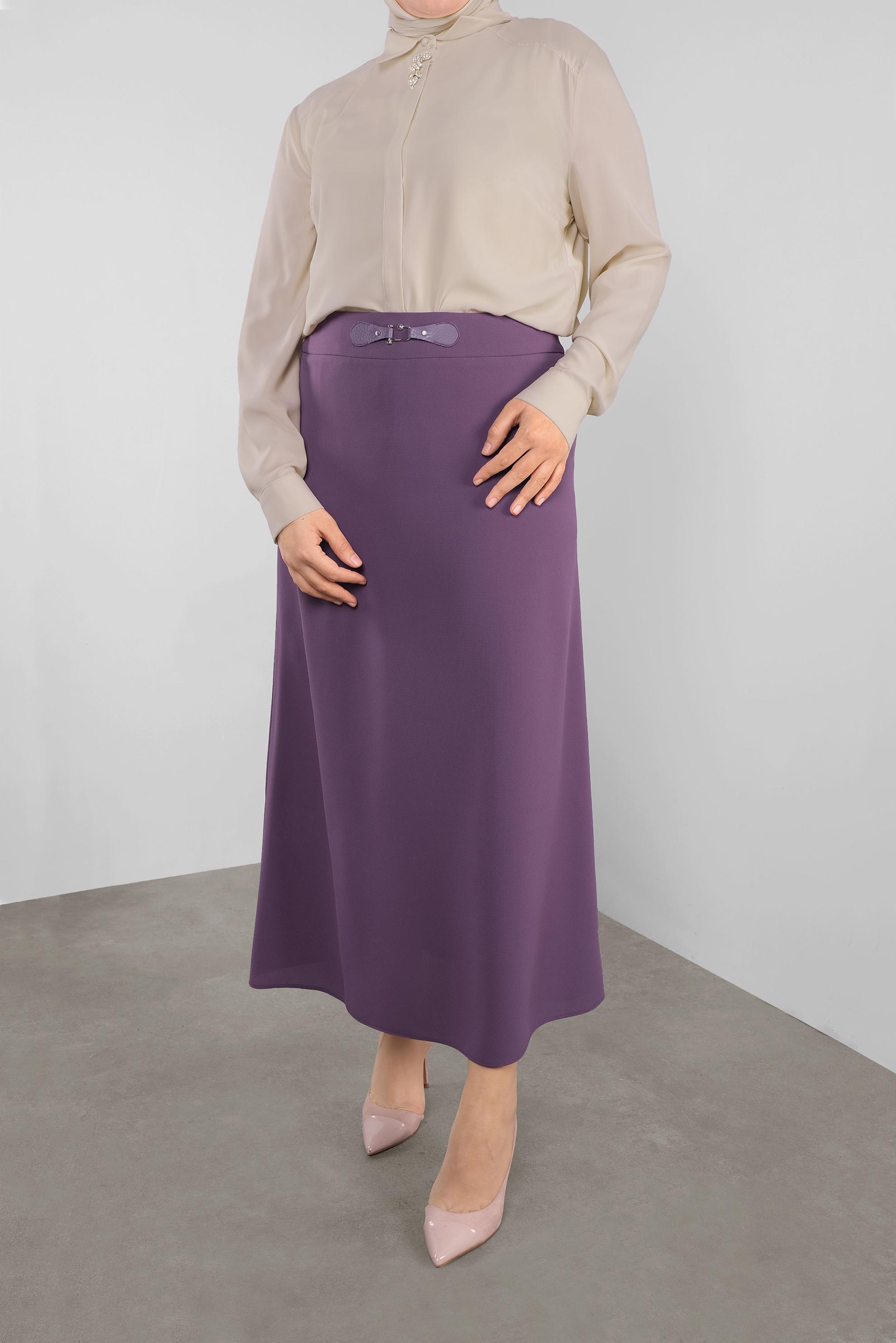 Hijab clothing PURPLE EMBELLISHED SKIRT 60084