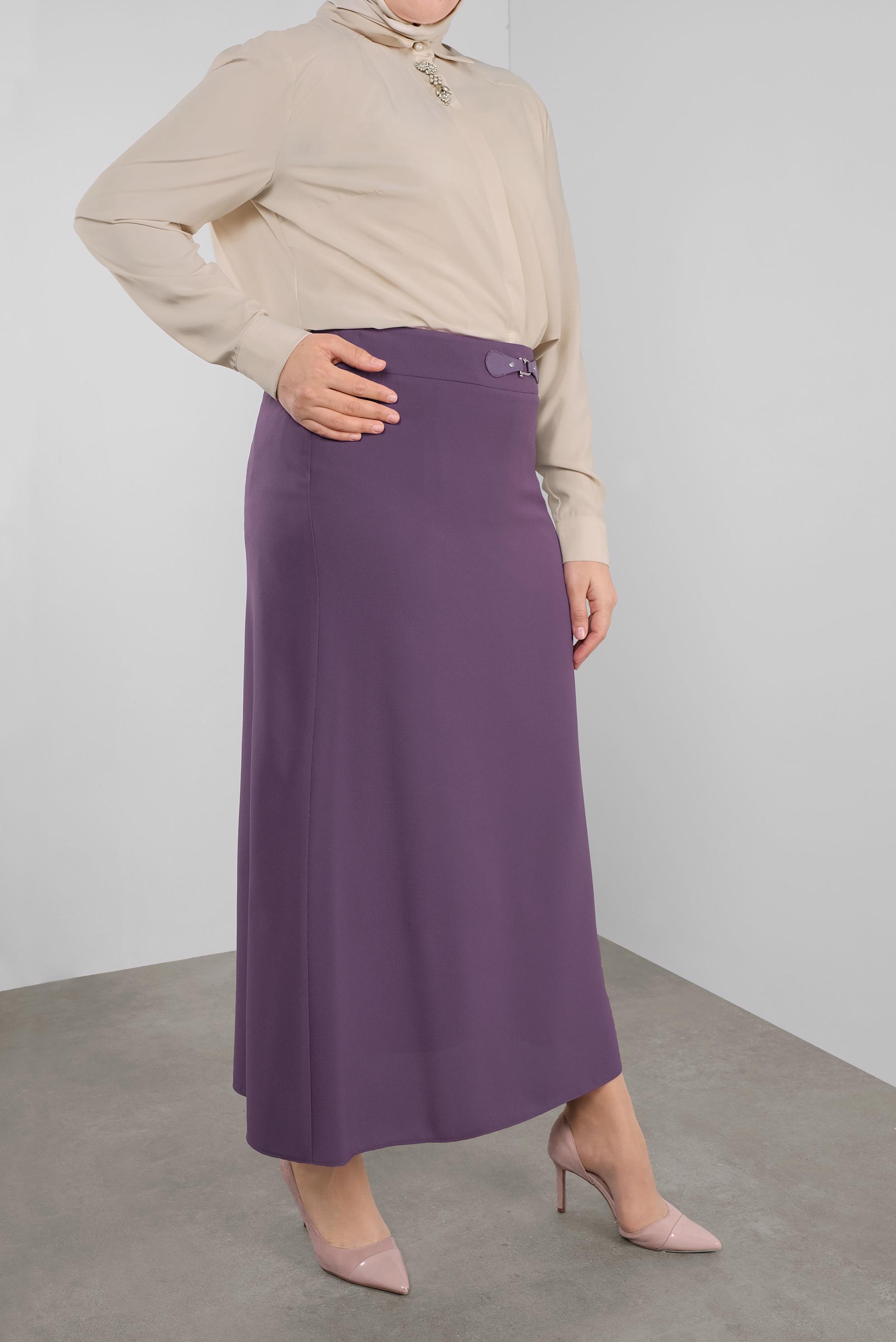 Hijab clothing PURPLE EMBELLISHED SKIRT 60084