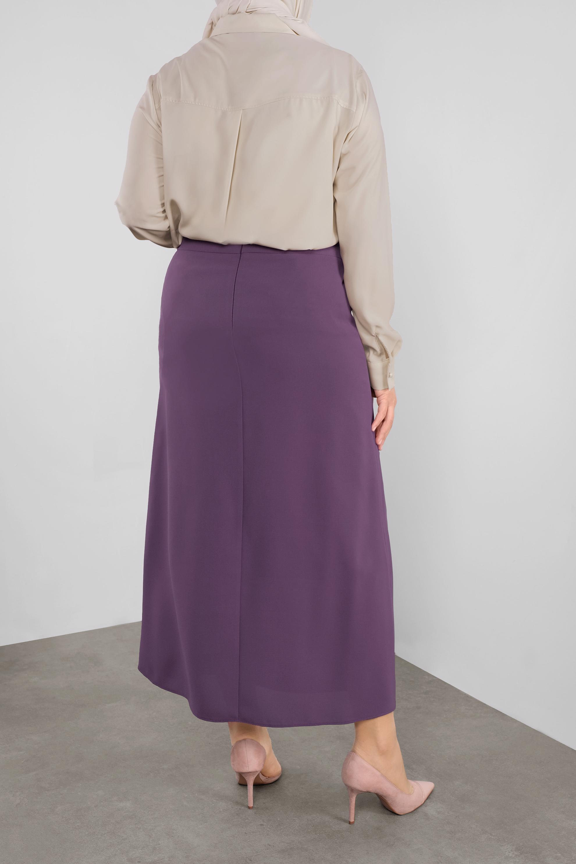 Hijab clothing PURPLE EMBELLISHED SKIRT 60084
