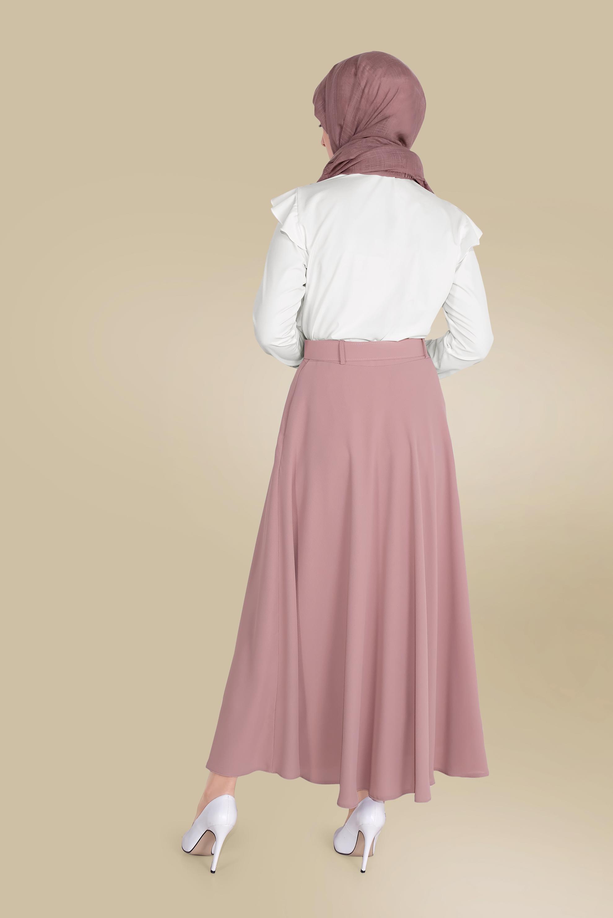 Tesettür giyim PUDRA SALAŞ ÇAN ETEK 60085