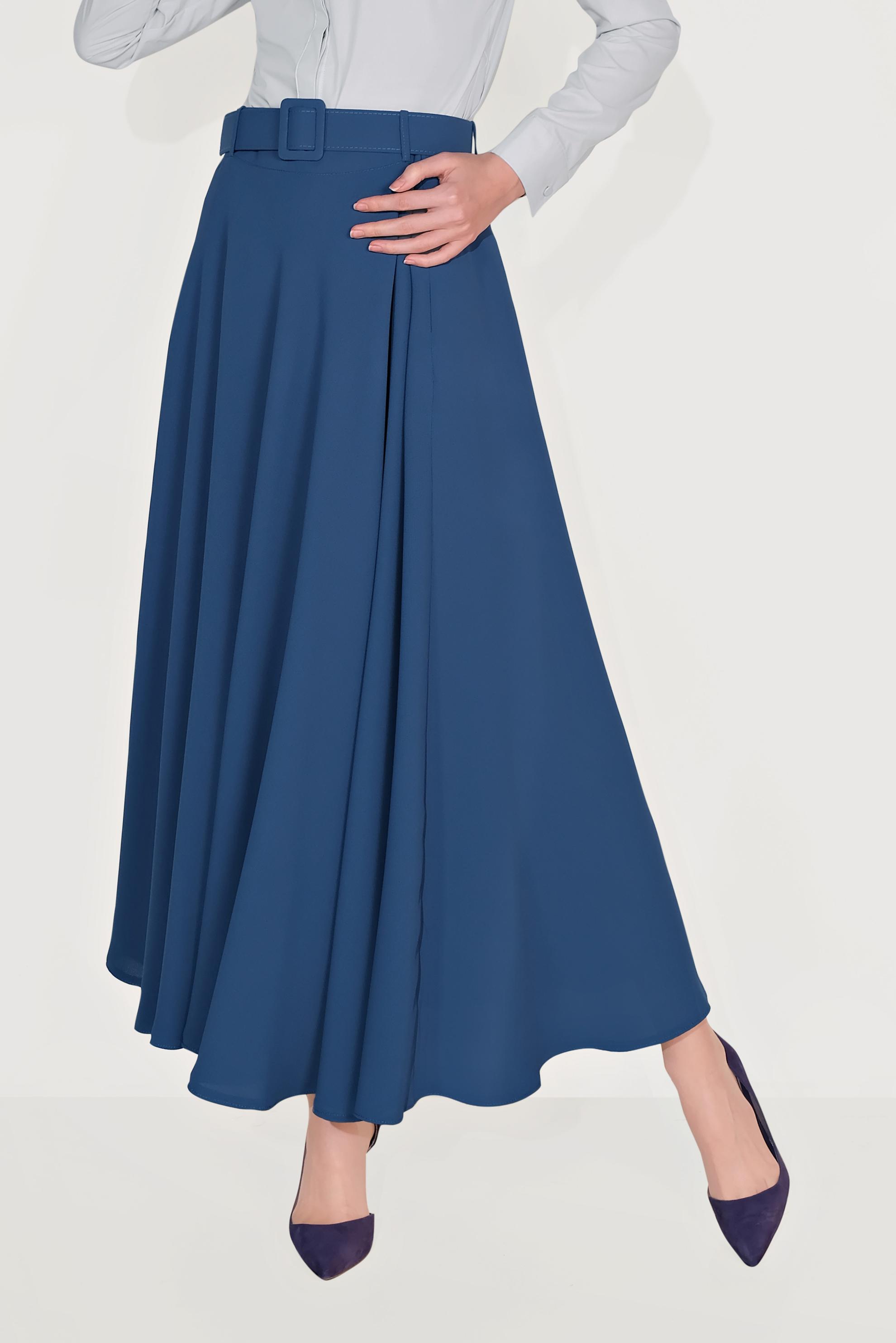 Tesettür giyim LACİVERT SALAŞ ÇAN ETEK 60085