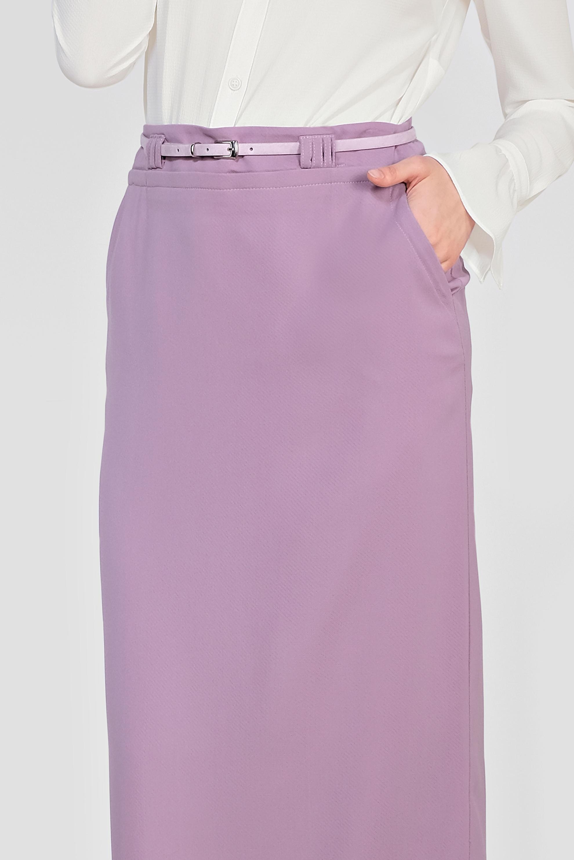 Tesettür giyim MÜRDÜM KEMERLİ KALEM ETEK 6337