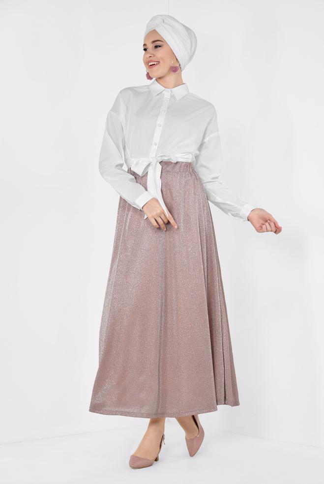 Tesettür giyim  Işıltılı Kumaşlar - ALVİNA