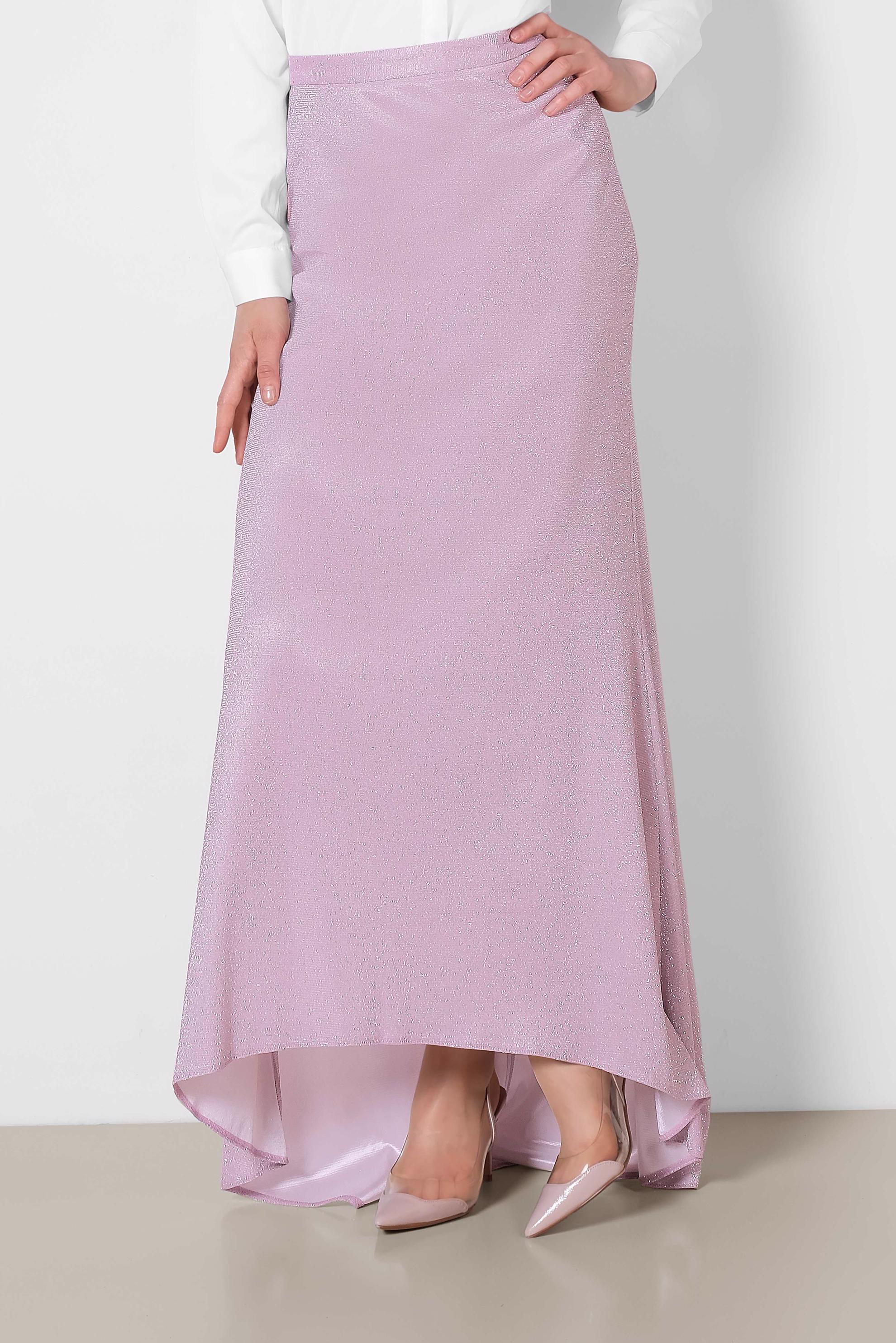 Tesettür giyim PEMBE KUYRUKLU SİMLİ ETEK 6351