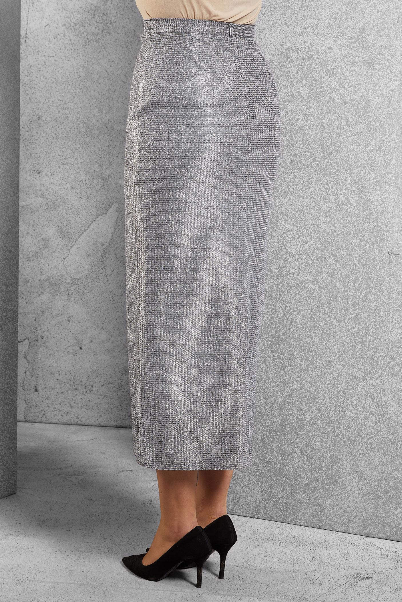 Tesettür giyim GÜMÜŞ SİMLİ TESETTÜR ETEK 6352