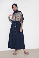 BELİ KUŞAKLI DÜĞMELİ ETEK 6380