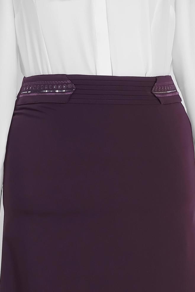 Hijab clothing PURPLE SEQUIN DETAILED SKIRT 6383 - ALVİNA