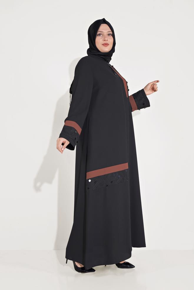 Hijab clothing BLACK 80004 CASSLE FERACE 42/48 - ALVİNA