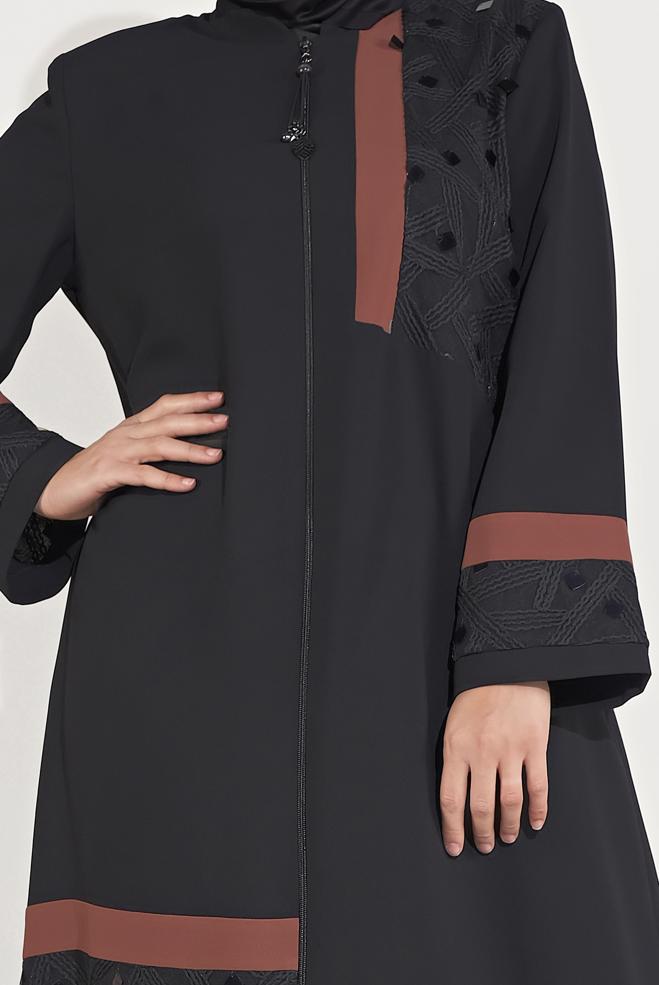 Hijab clothing BLACK 80004 CASSLE FERACE 42/48 - ALVİNA