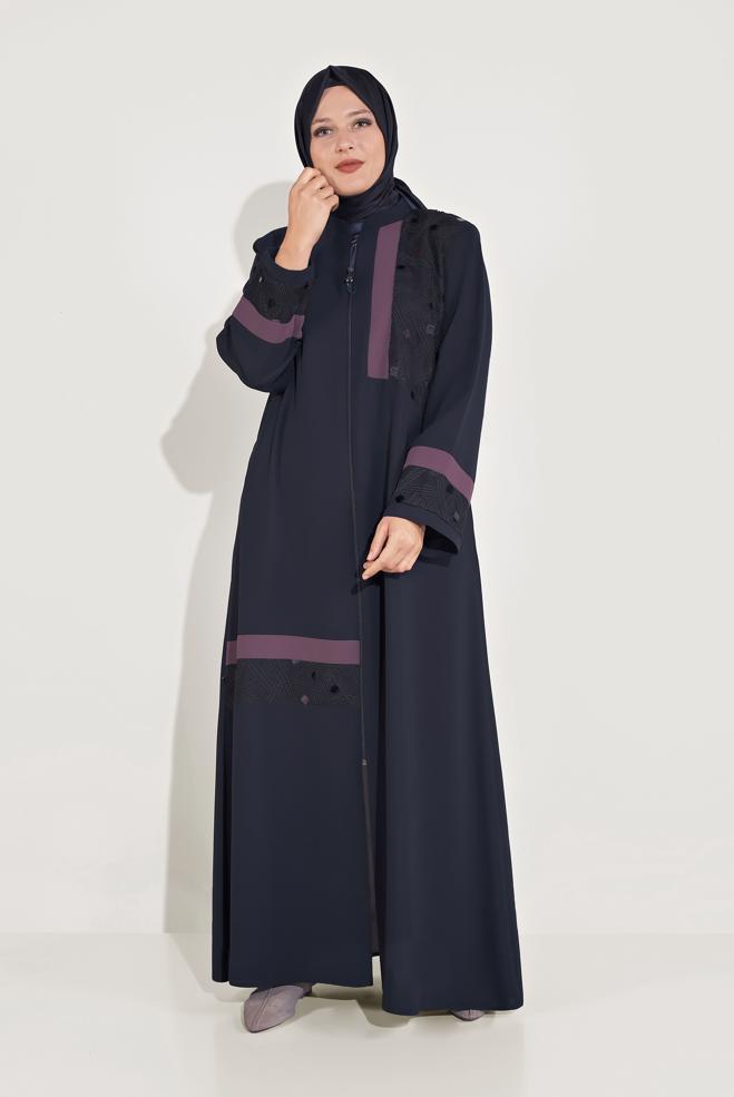 Vêtements hijab BLEU MARINE 80004 CASSLE FERACE 42/48 - ALVİNA