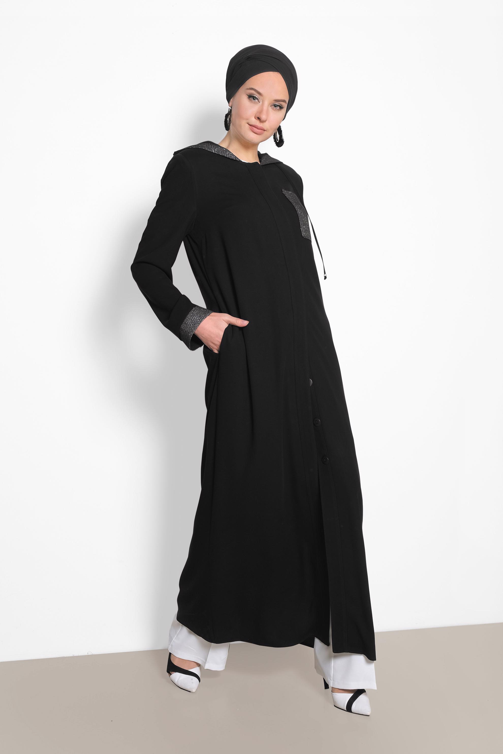 Hijab clothing BLACK 8324 ALEYNA FERACE 40/48 TEK38