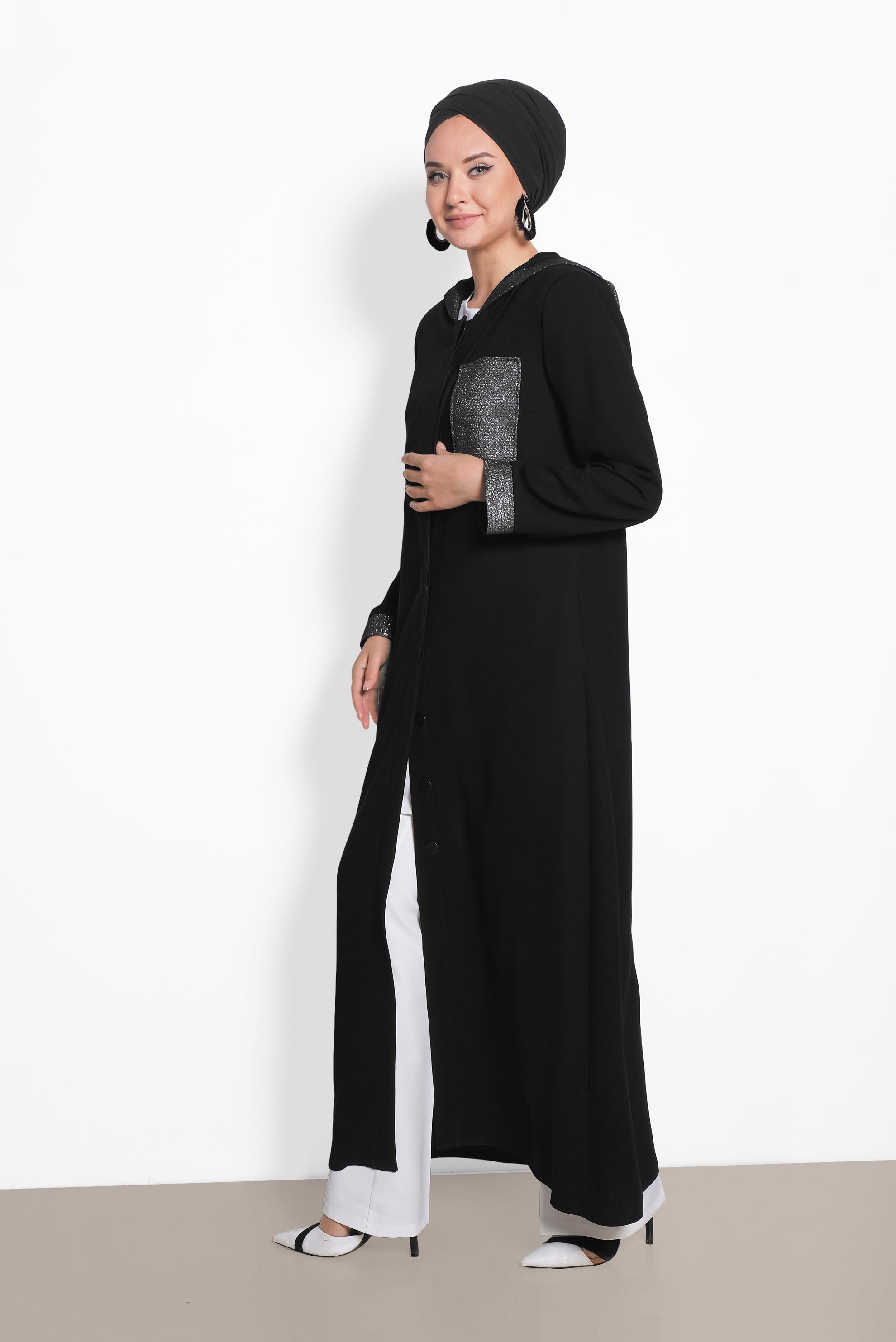 Hijab clothing BLACK 8324 ALEYNA FERACE 40/48 TEK38