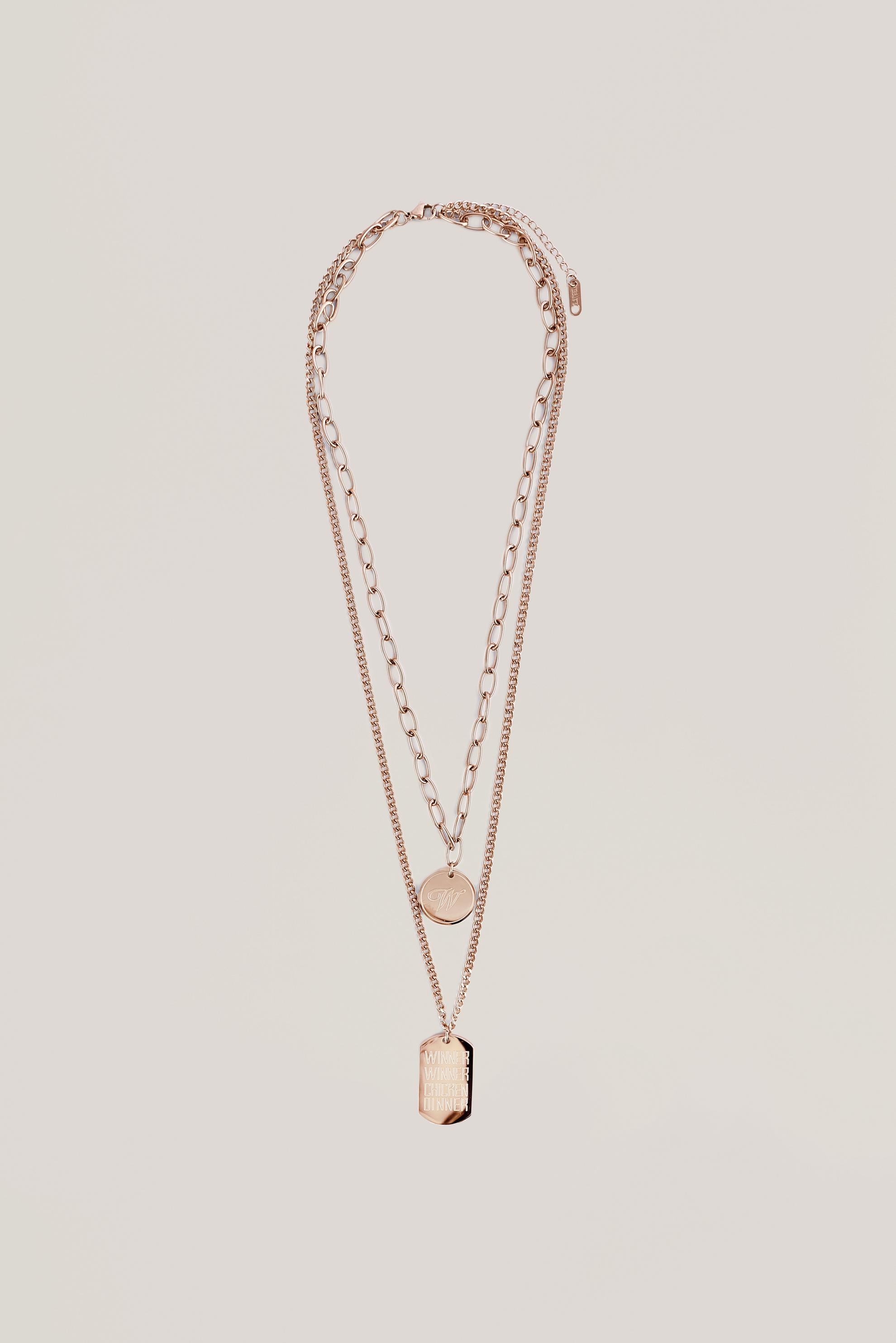 Tesettür giyim PUDRA ALVİNA ÇELİK KOLYE 3008 