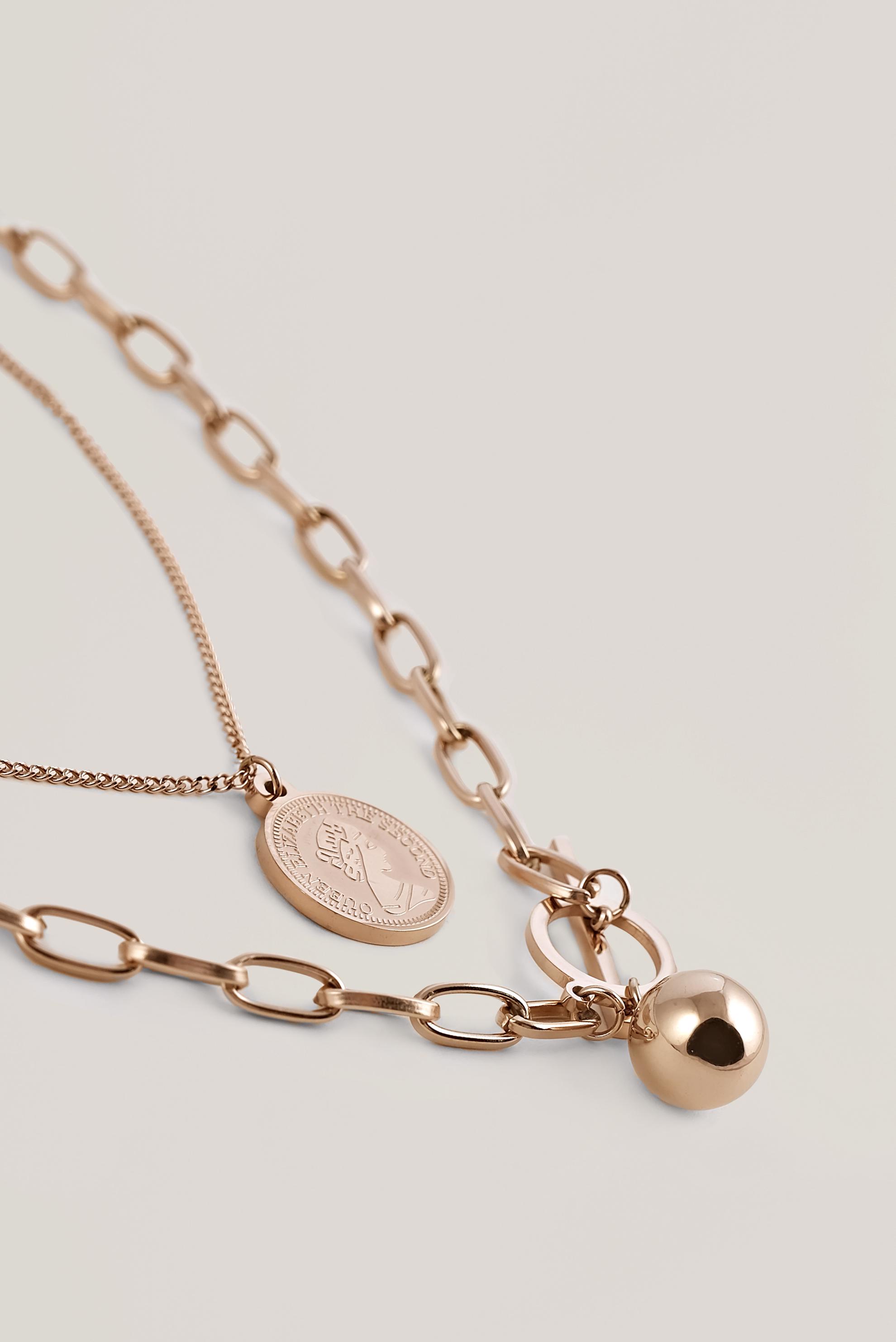 Hijab clothing GOLD 3010 ALVİNA ÇELİK KOLYE