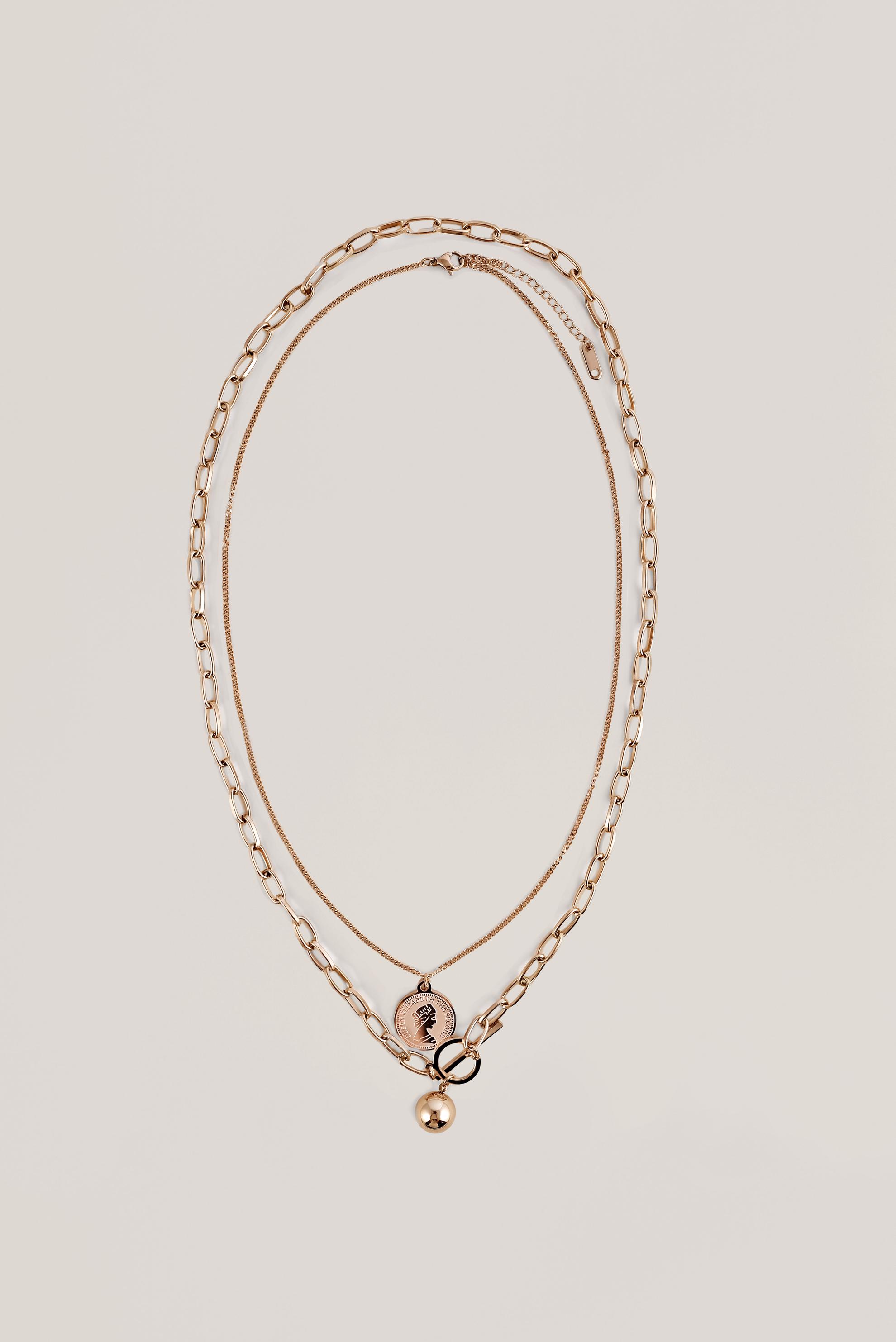 Hijab clothing GOLD 3010 ALVİNA ÇELİK KOLYE