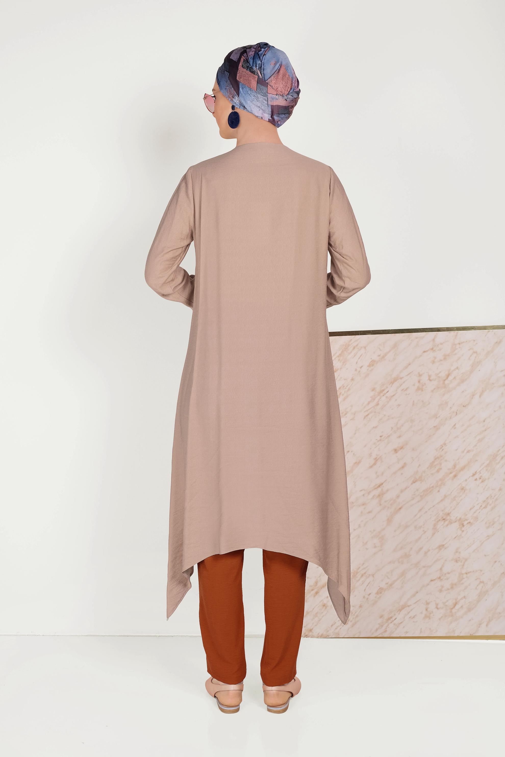 Tesettür giyim TURUNCU CEPLİ HAVUÇ MODEL PANTOLON 70050