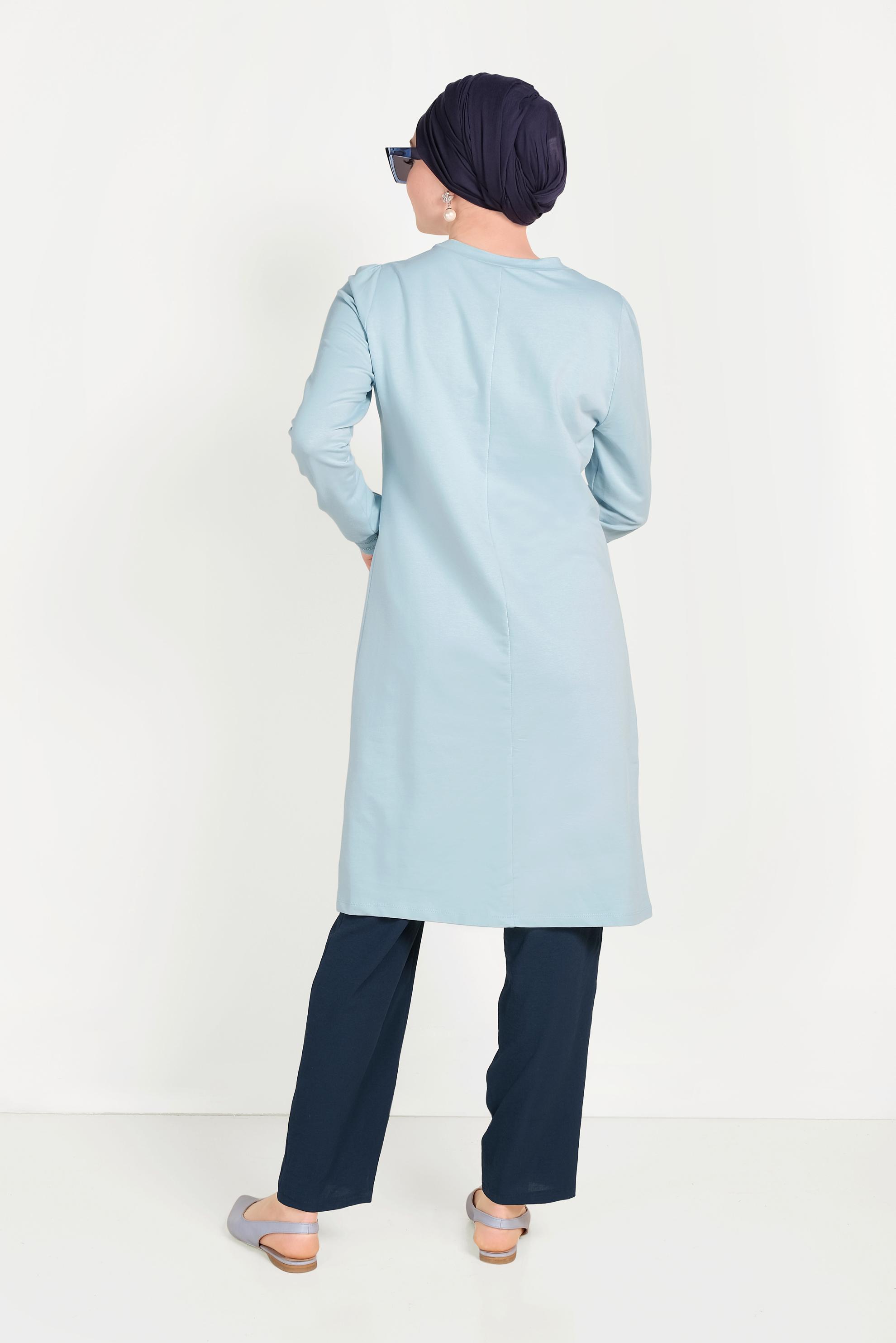 Tesettür giyim LACİVERT CEPLİ HAVUÇ MODEL PANTOLON 70050