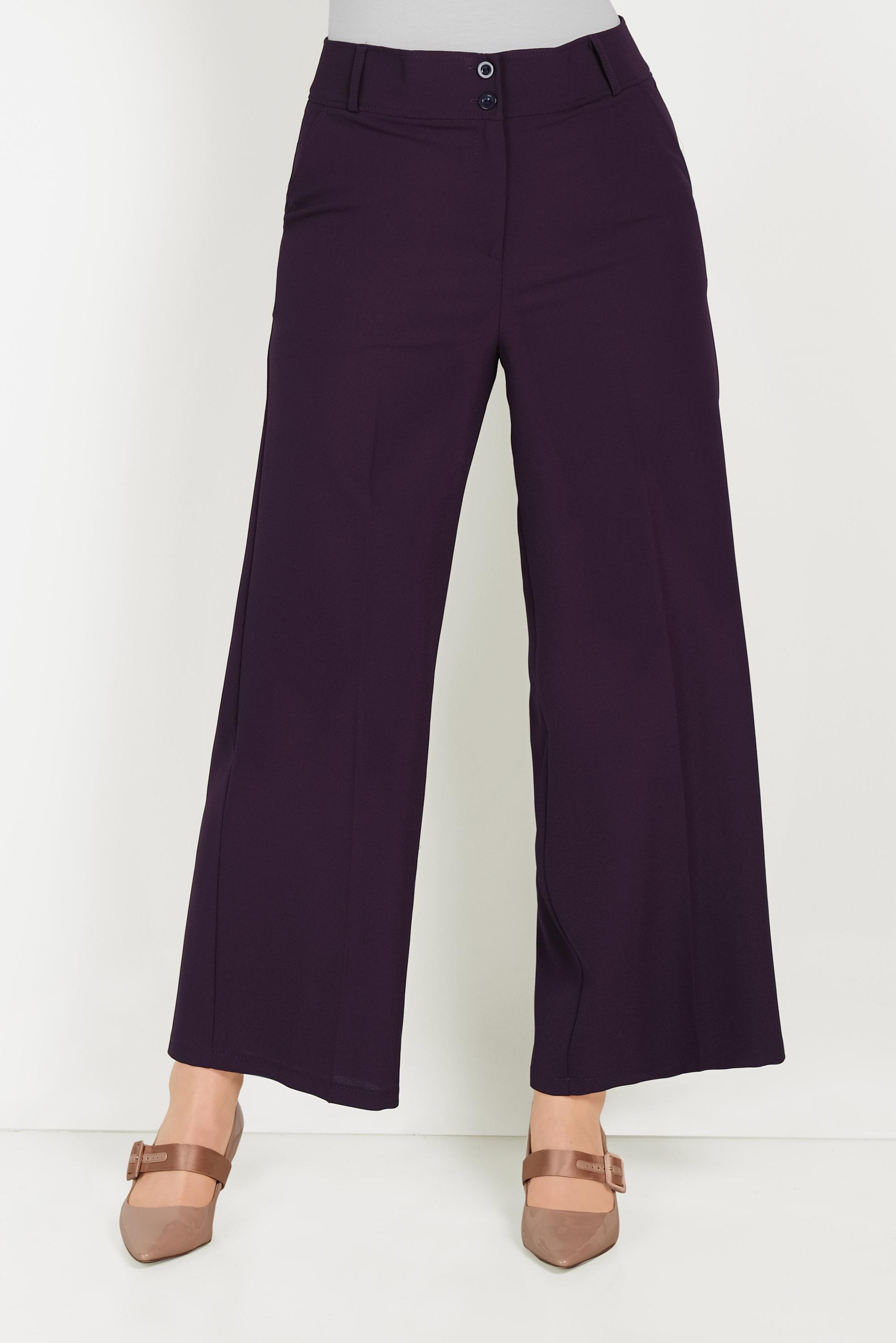 Tesettür giyim MÜRDÜM DÜĞMELİ KUMAŞ PANTOLON 70053