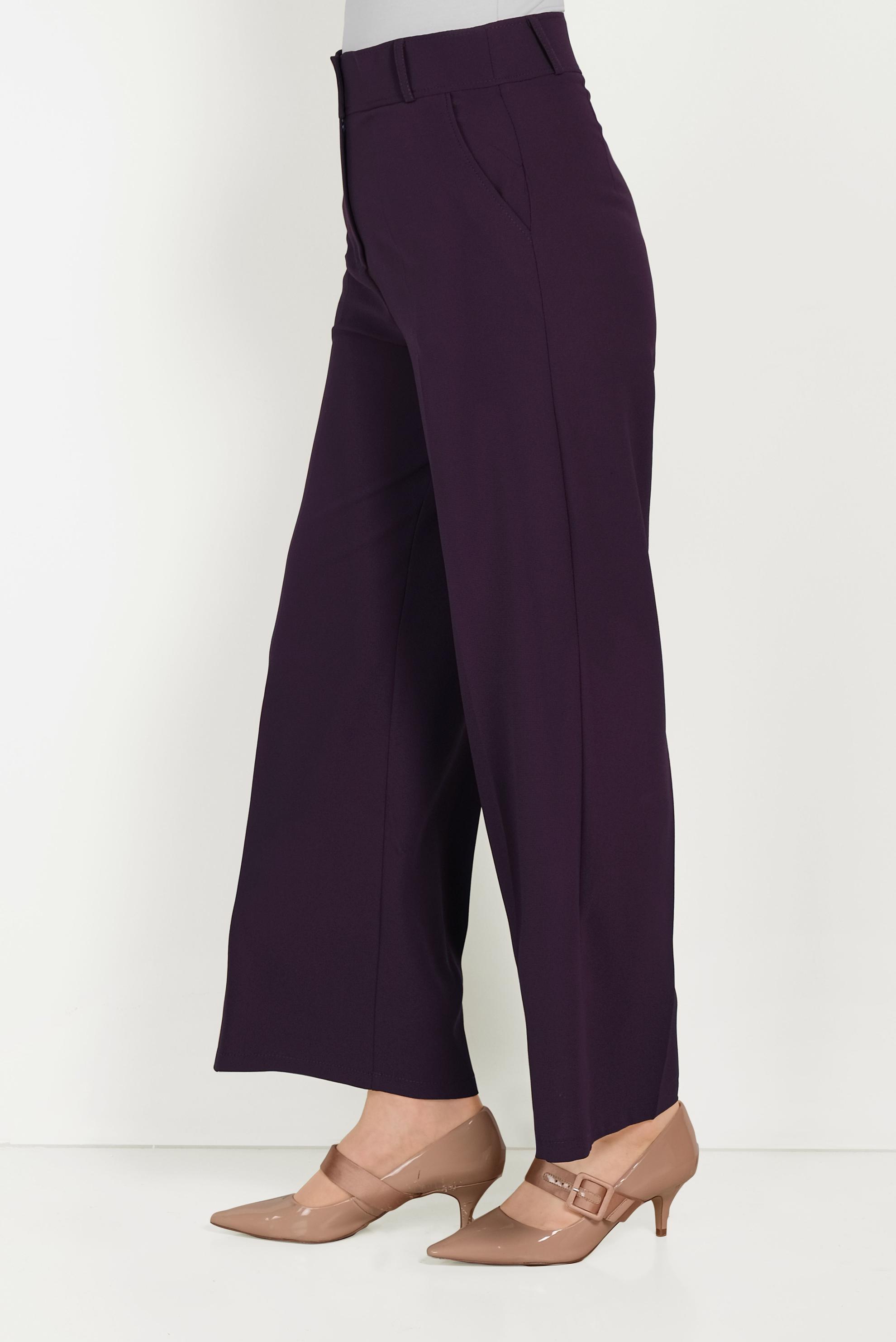 Tesettür giyim MÜRDÜM DÜĞMELİ KUMAŞ PANTOLON 70053