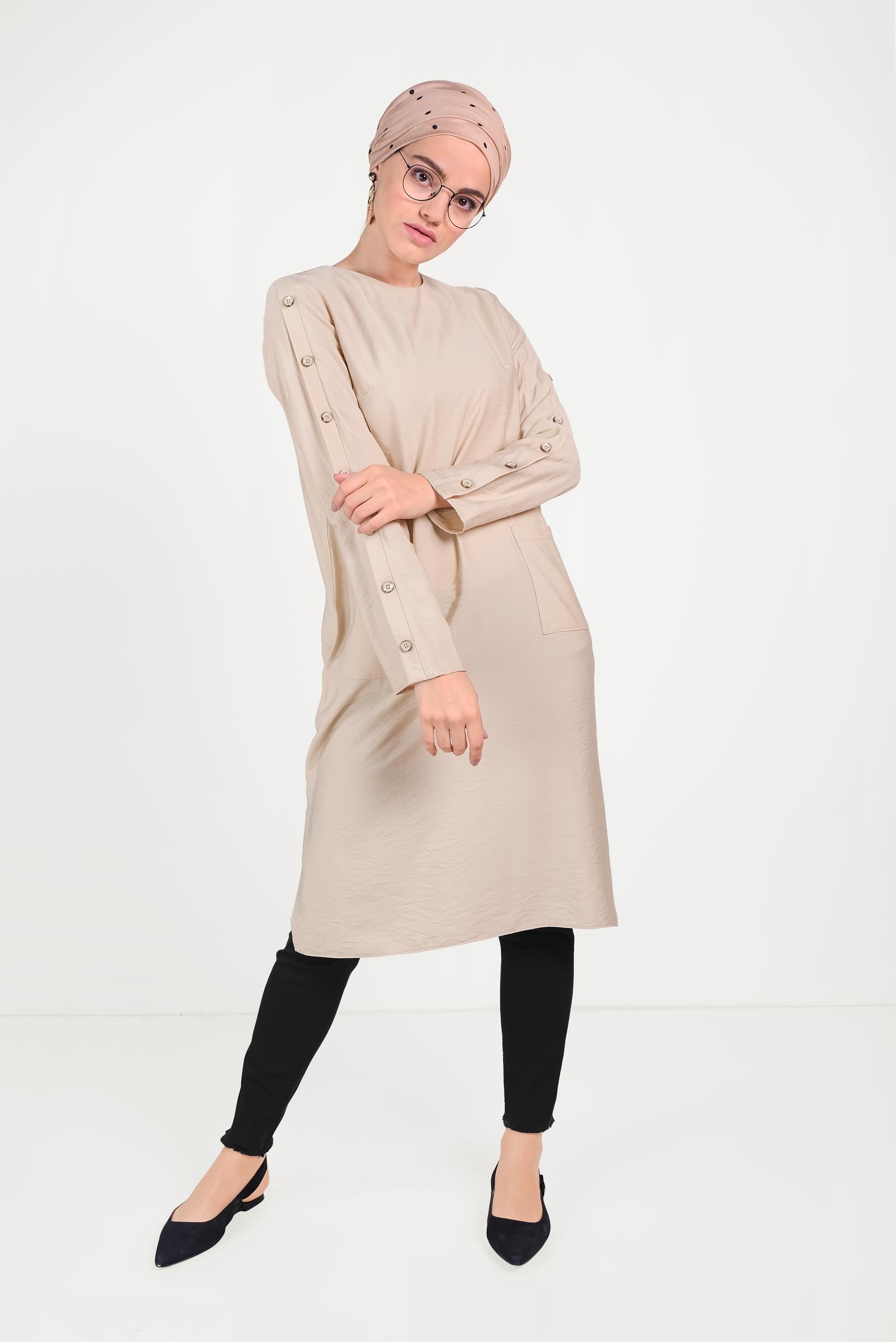 Tesettür giyim SİYAH YÜKSEK BEL DENİM PANTOLON 70055