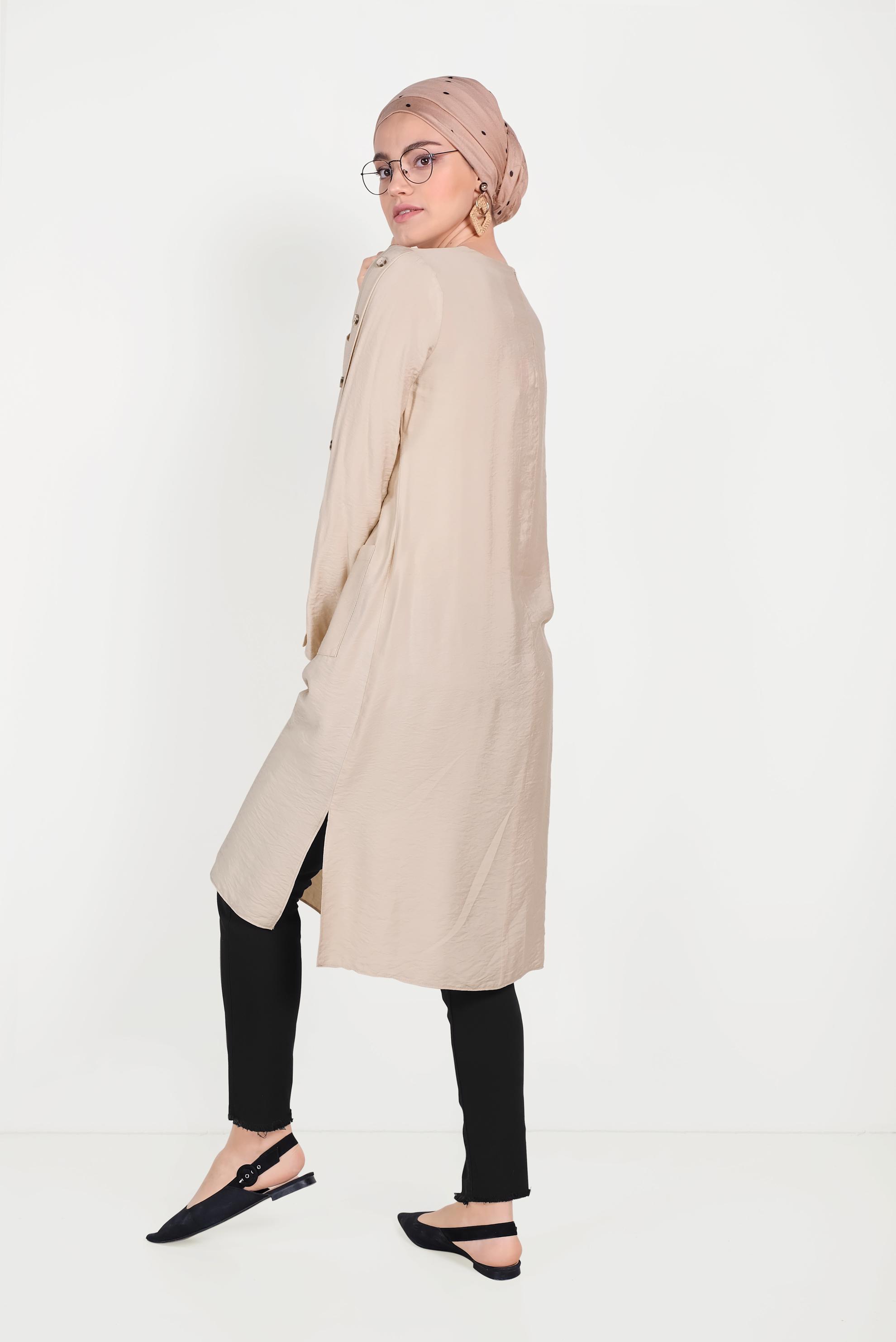 Tesettür giyim SİYAH YÜKSEK BEL DENİM PANTOLON 70055