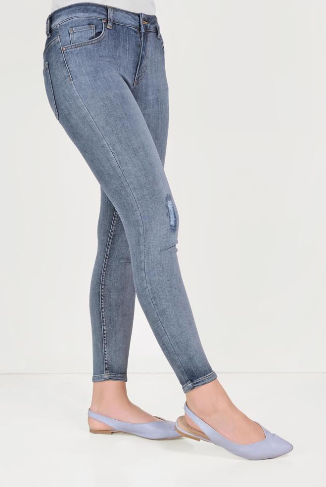 Hijab clothing BLUE COTTON DENIM TROUSERS 70056  - ALVİNA