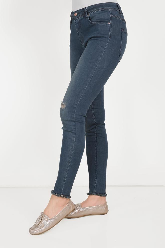 Hijab clothing NAVY BLUE STONE WASHED TROUSERS 70058  - ALVİNA