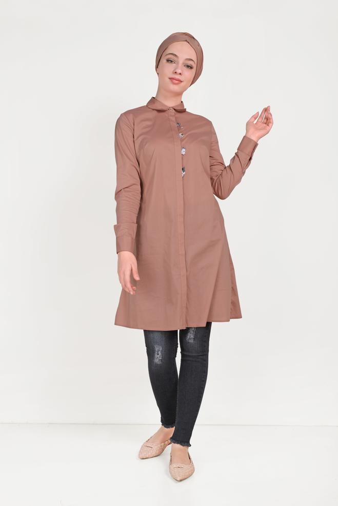 Tesettür giyim  ESKİTME DETAYLI DENİM PANTOLON 70061 - ALVİNA