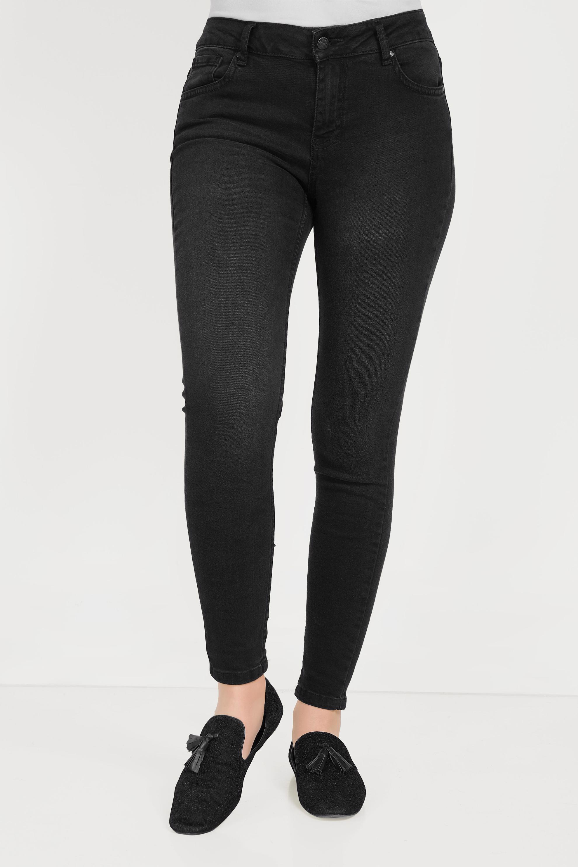 Tesettür giyim SİYAH DENİM PANTOLON 70063