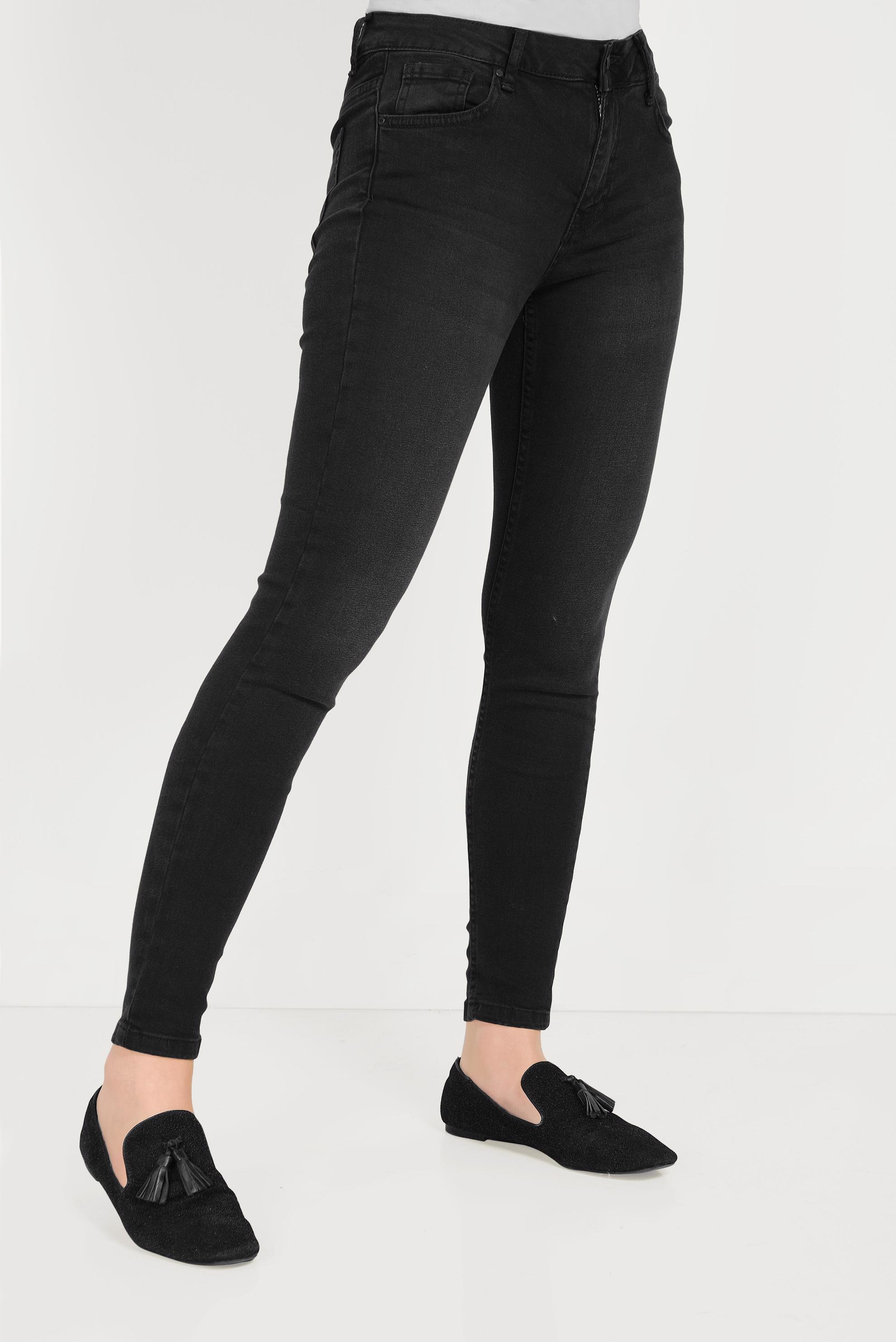 Tesettür giyim SİYAH DENİM PANTOLON 70063