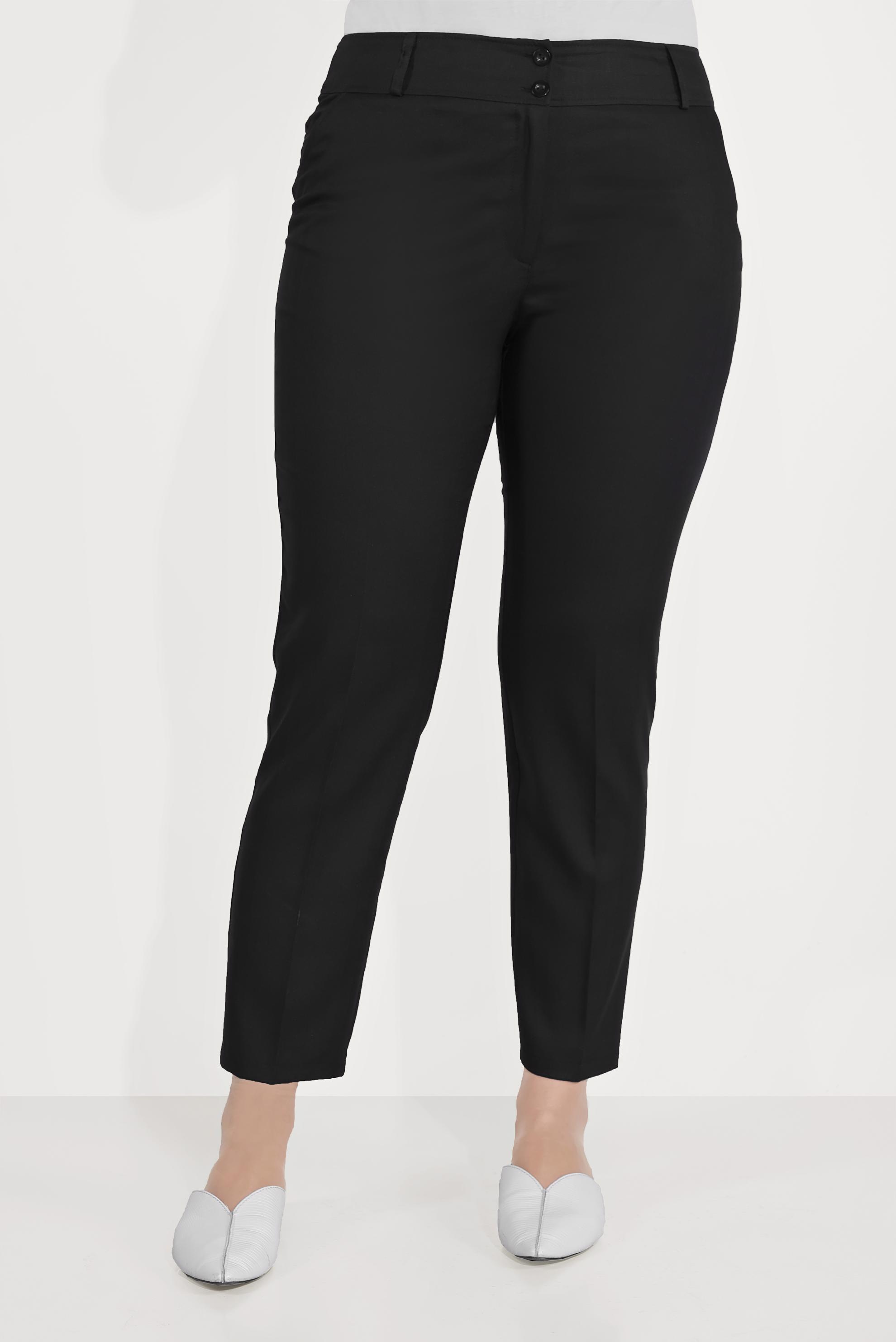 Tesettür giyim SİYAH ARA BEL BORU PAÇA PANTOLON 70070