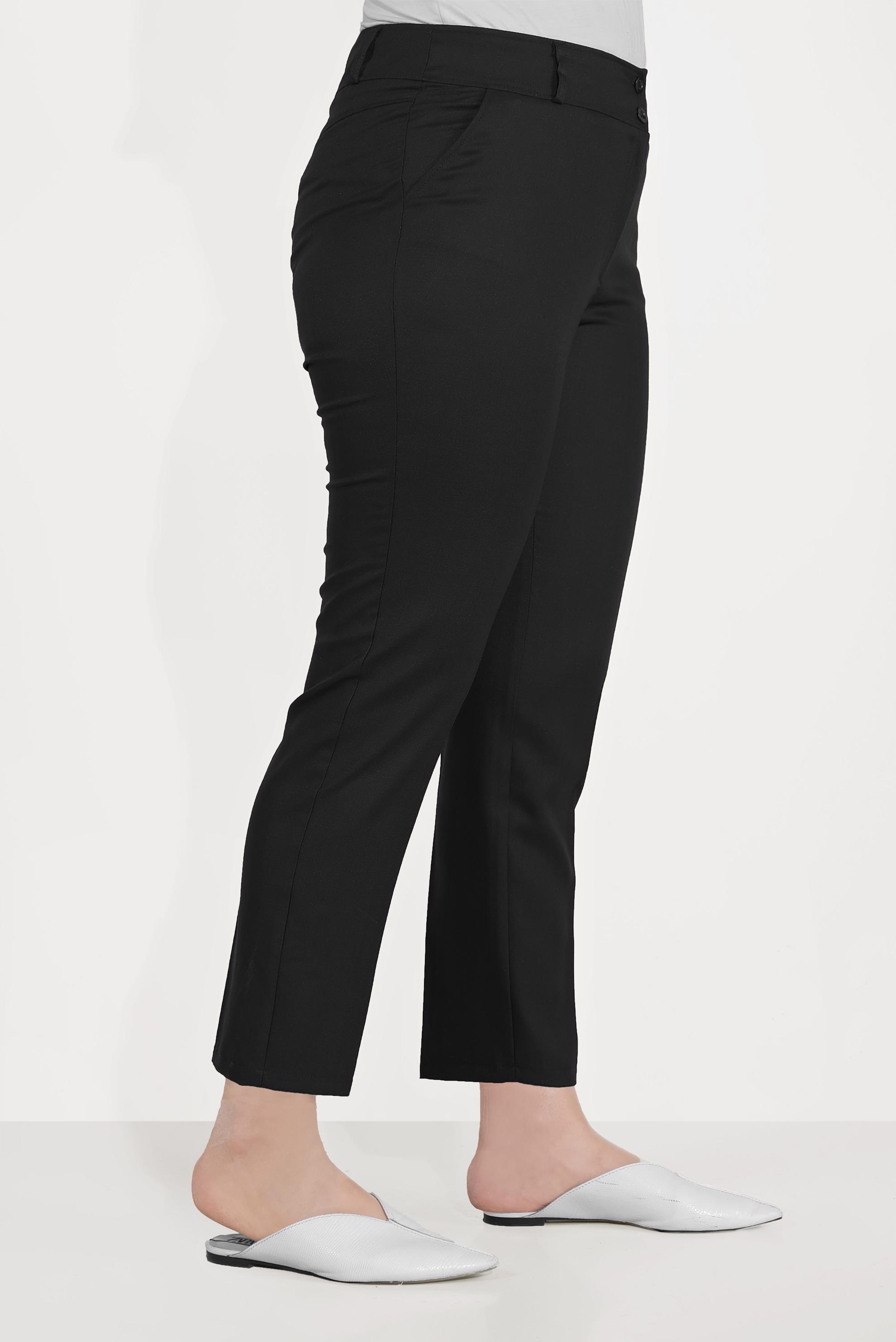 Tesettür giyim SİYAH ARA BEL BORU PAÇA PANTOLON 70070