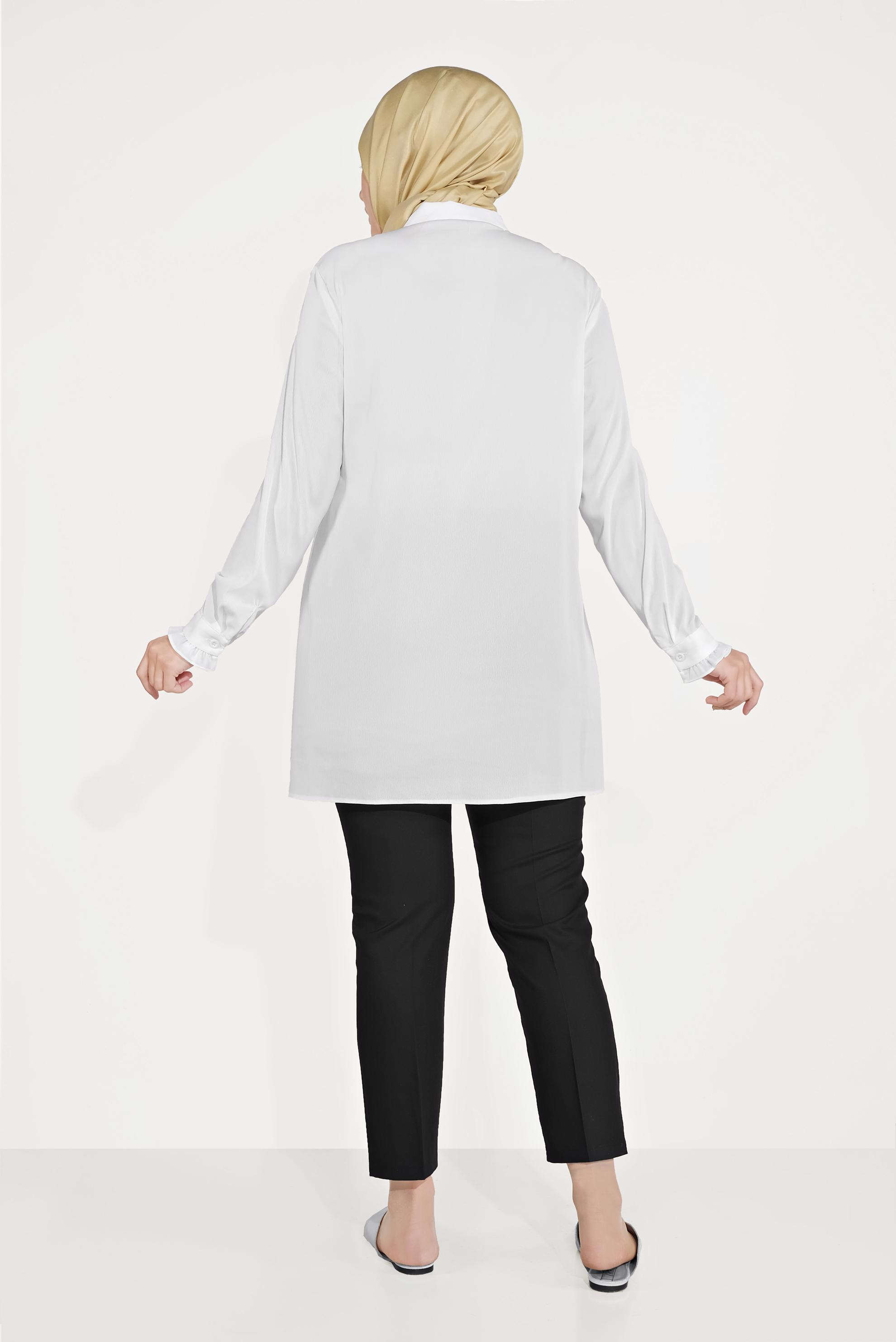 Tesettür giyim SİYAH ARA BEL BORU PAÇA PANTOLON 70070