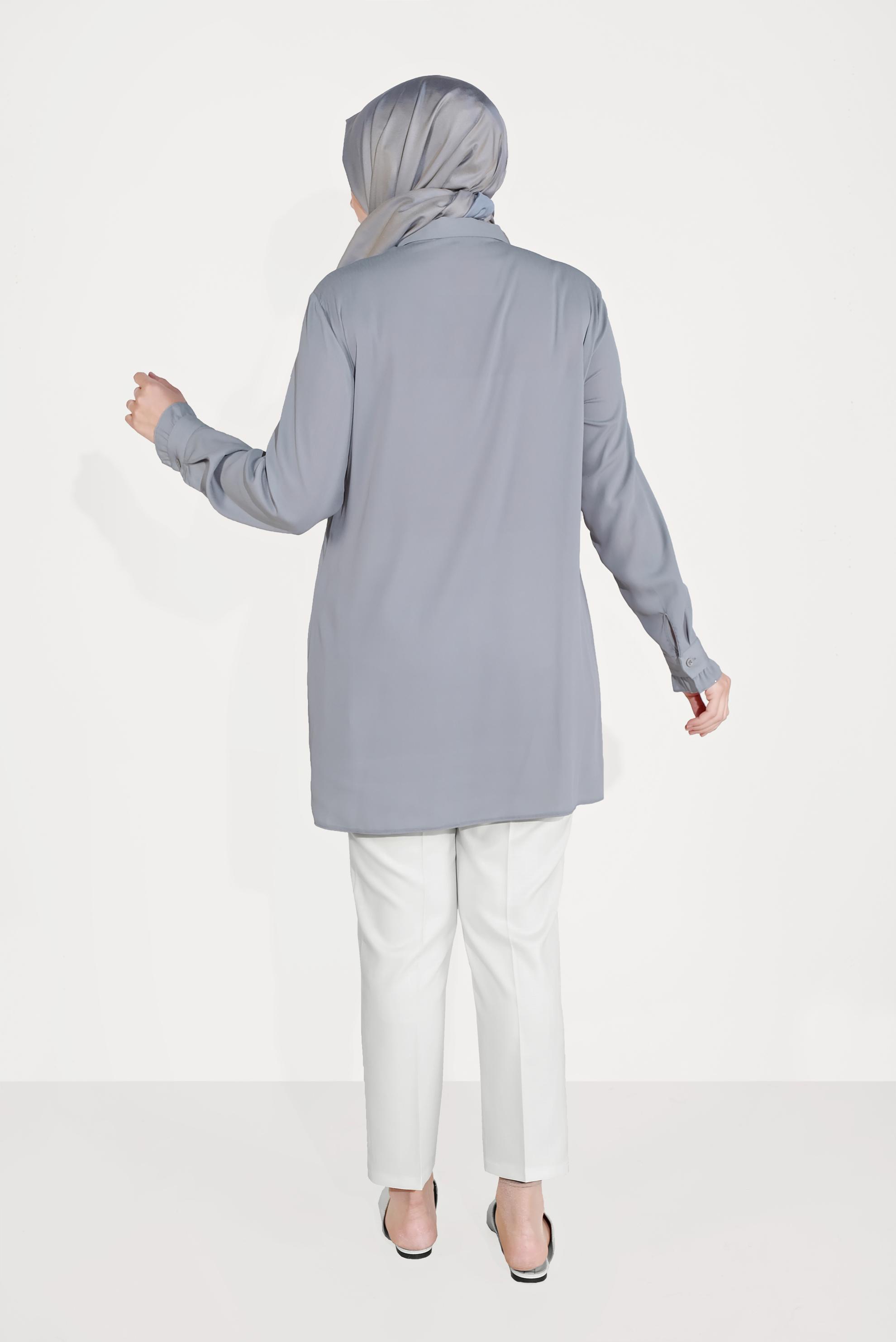 Vêtements hijab BLANC PANTALON À JAMBE LARGE TAILLE RÉGULİÈRE 70070